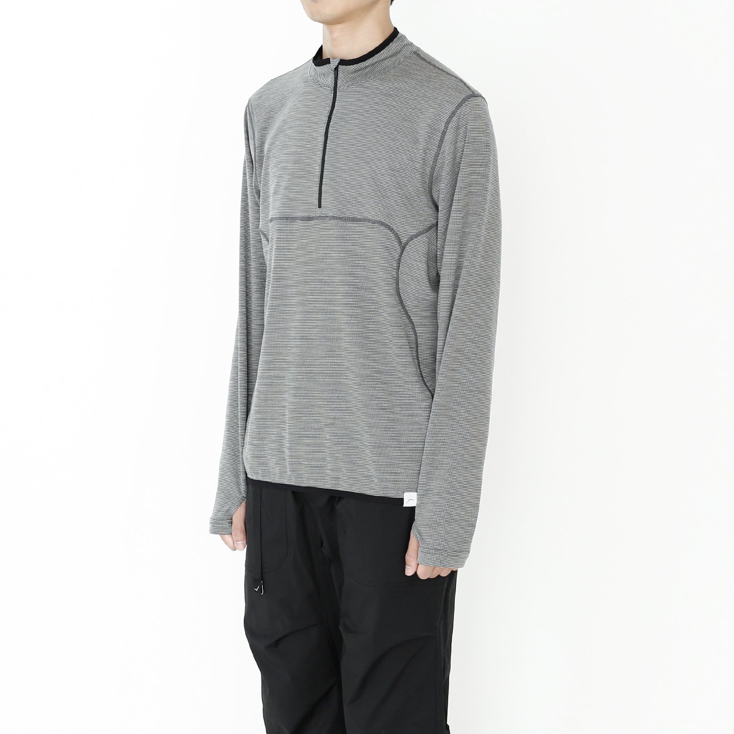 Live Wool Mix Halfzip | Charcoal