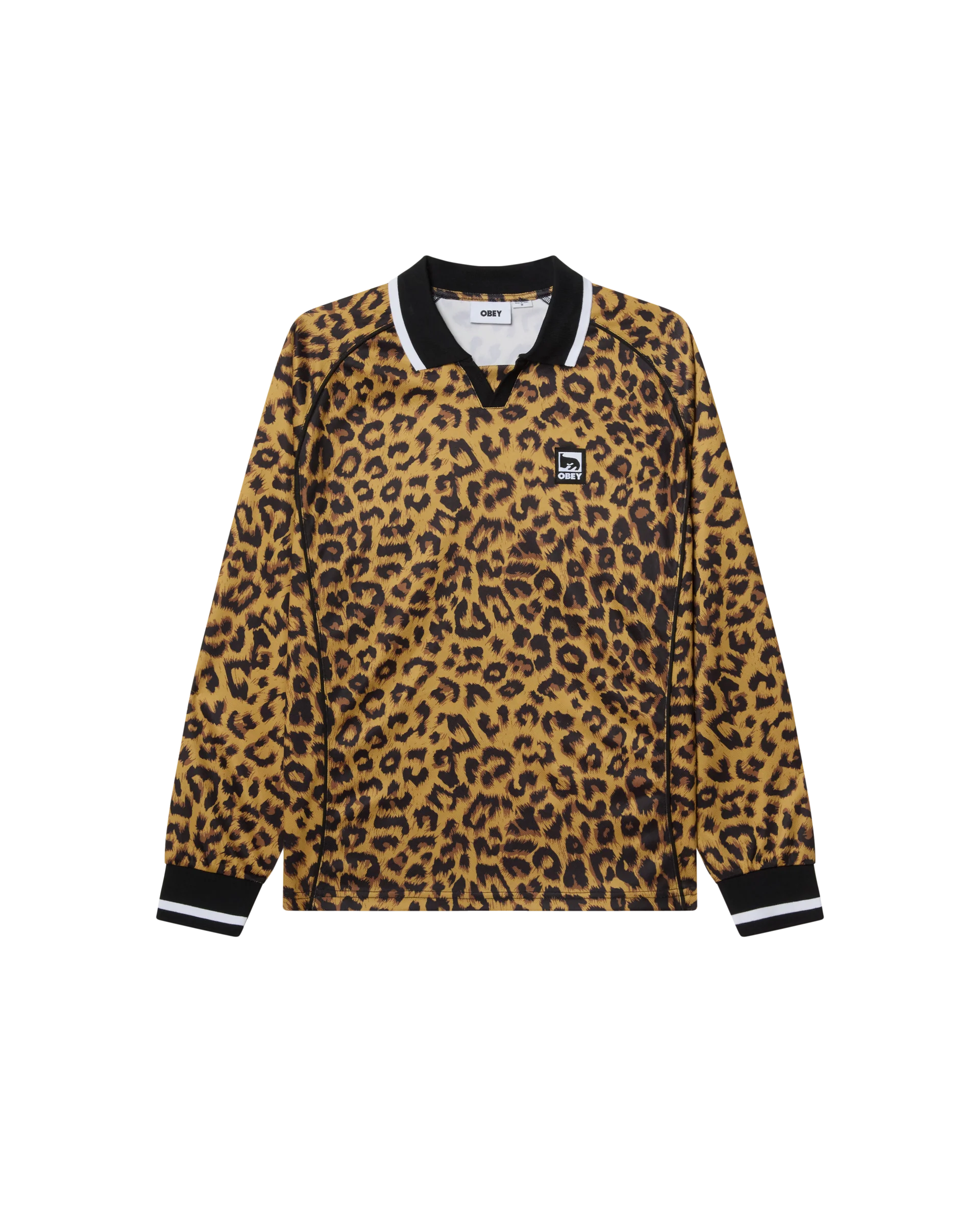 Obey Collar Polo | Leopard Multi
