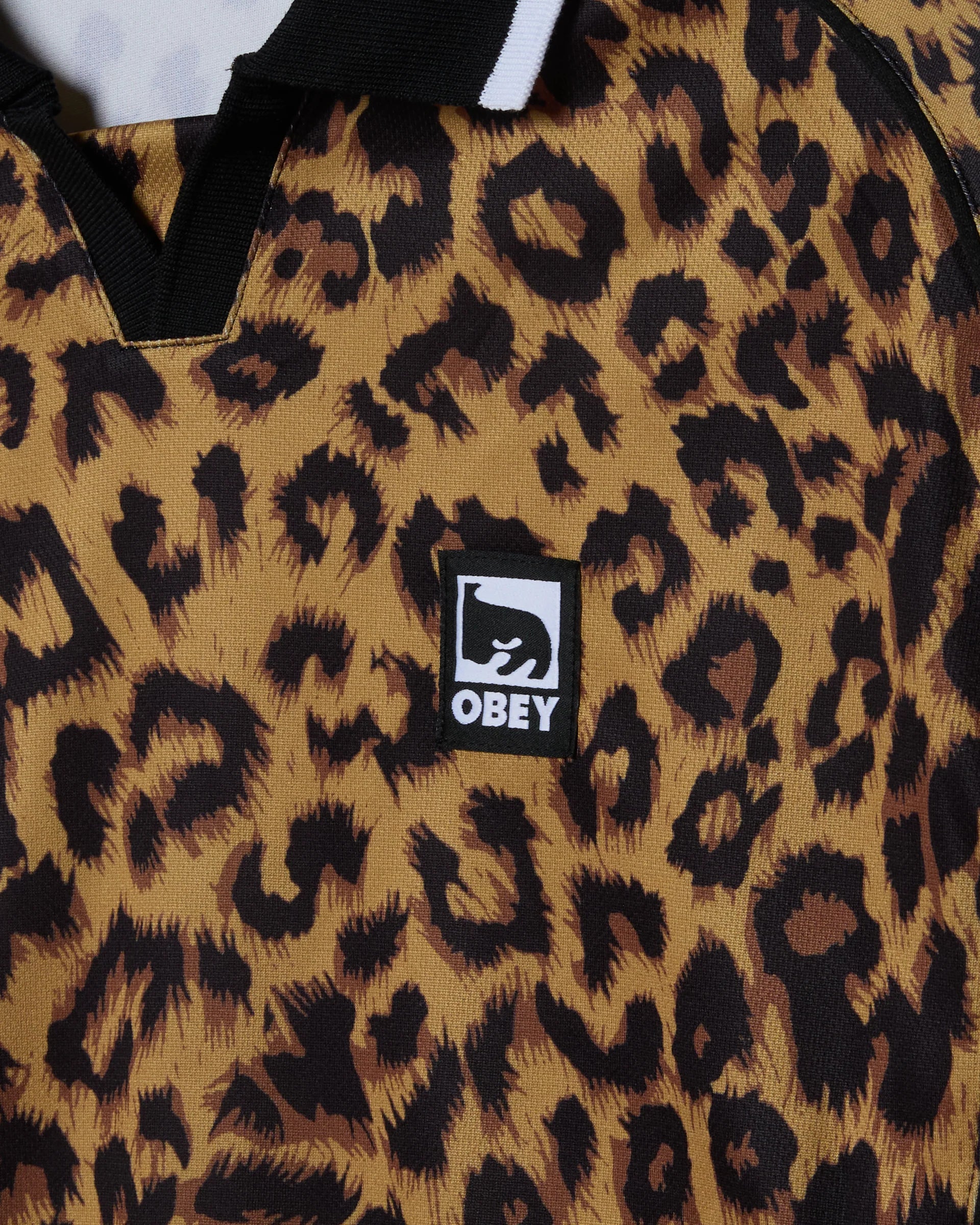 Obey Collar Polo | Leopard Multi
