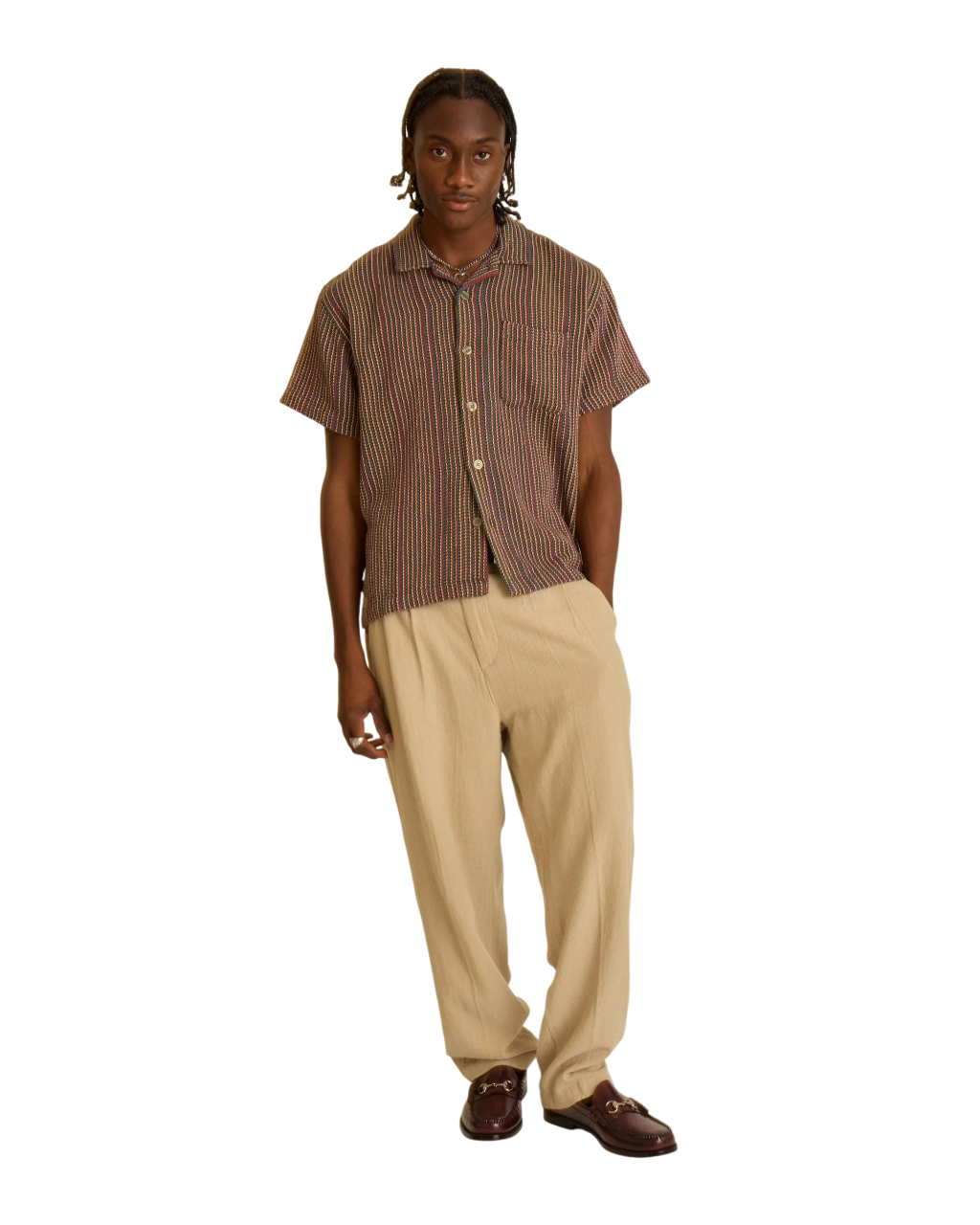 Fubar Linen Pleated Pant | Oatmeal