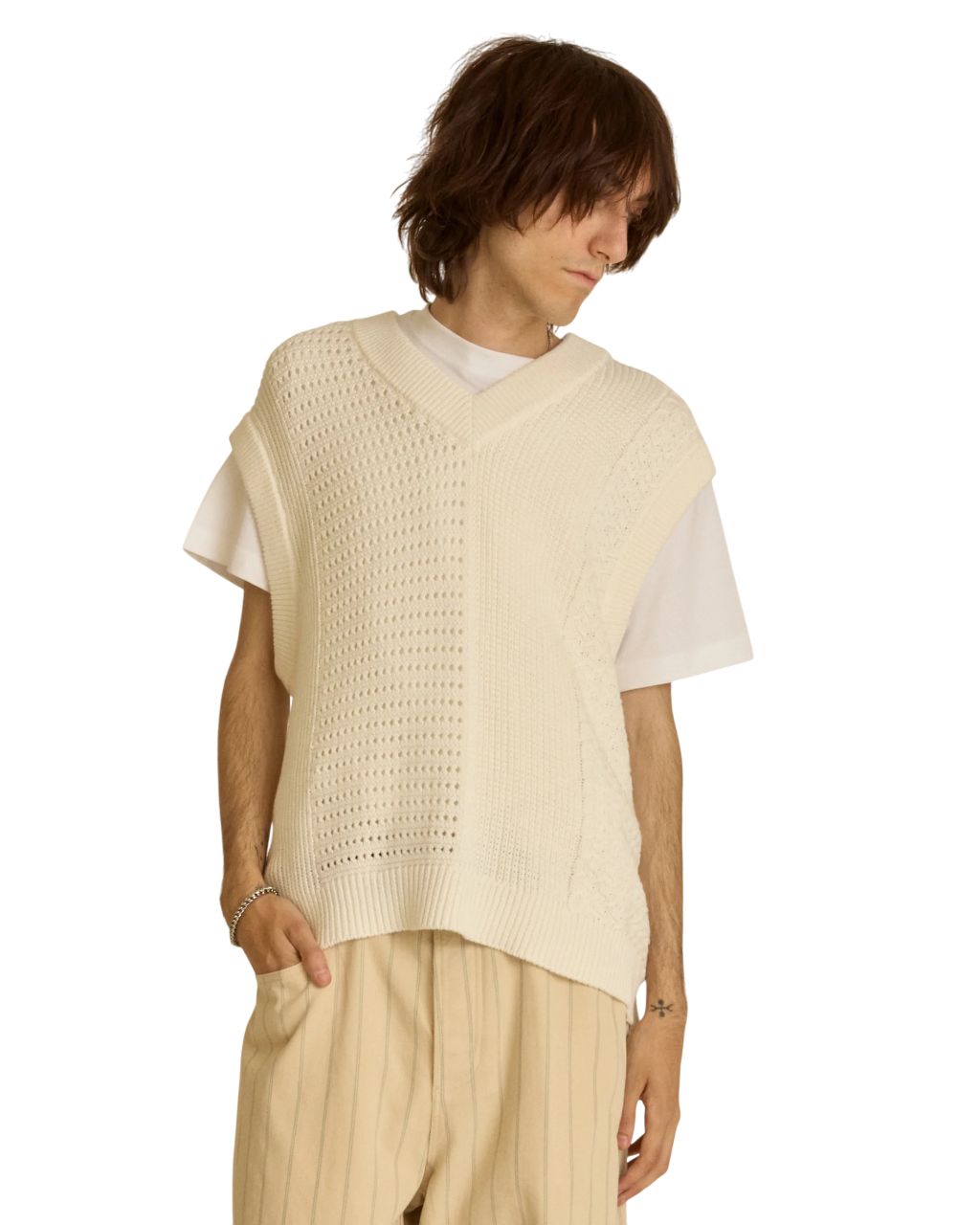 Garret Sweater Vest | Cream