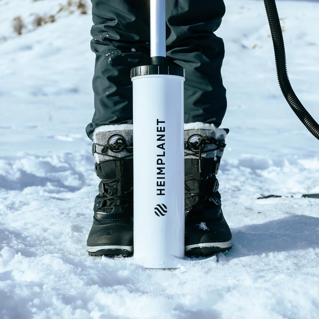 Double Action Floor Pump, White