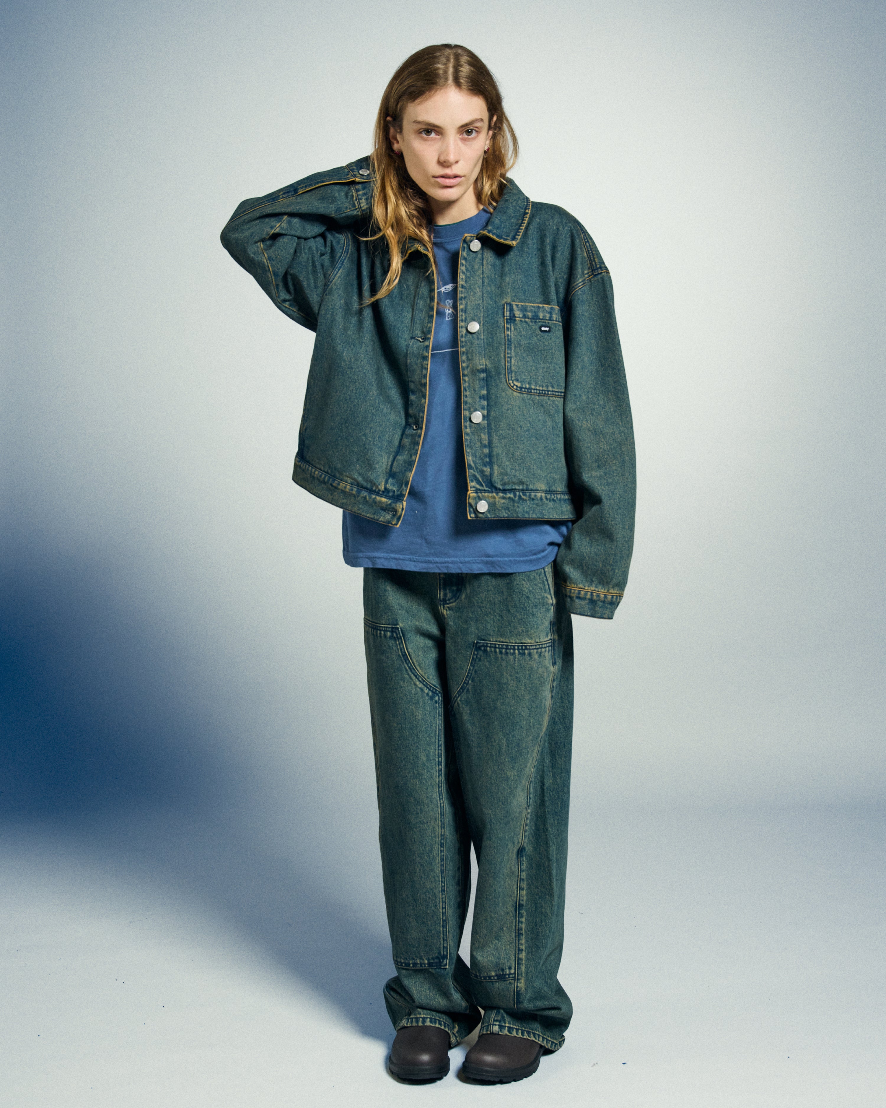 obey-ines-denim-jacket-yellow-tint-wash