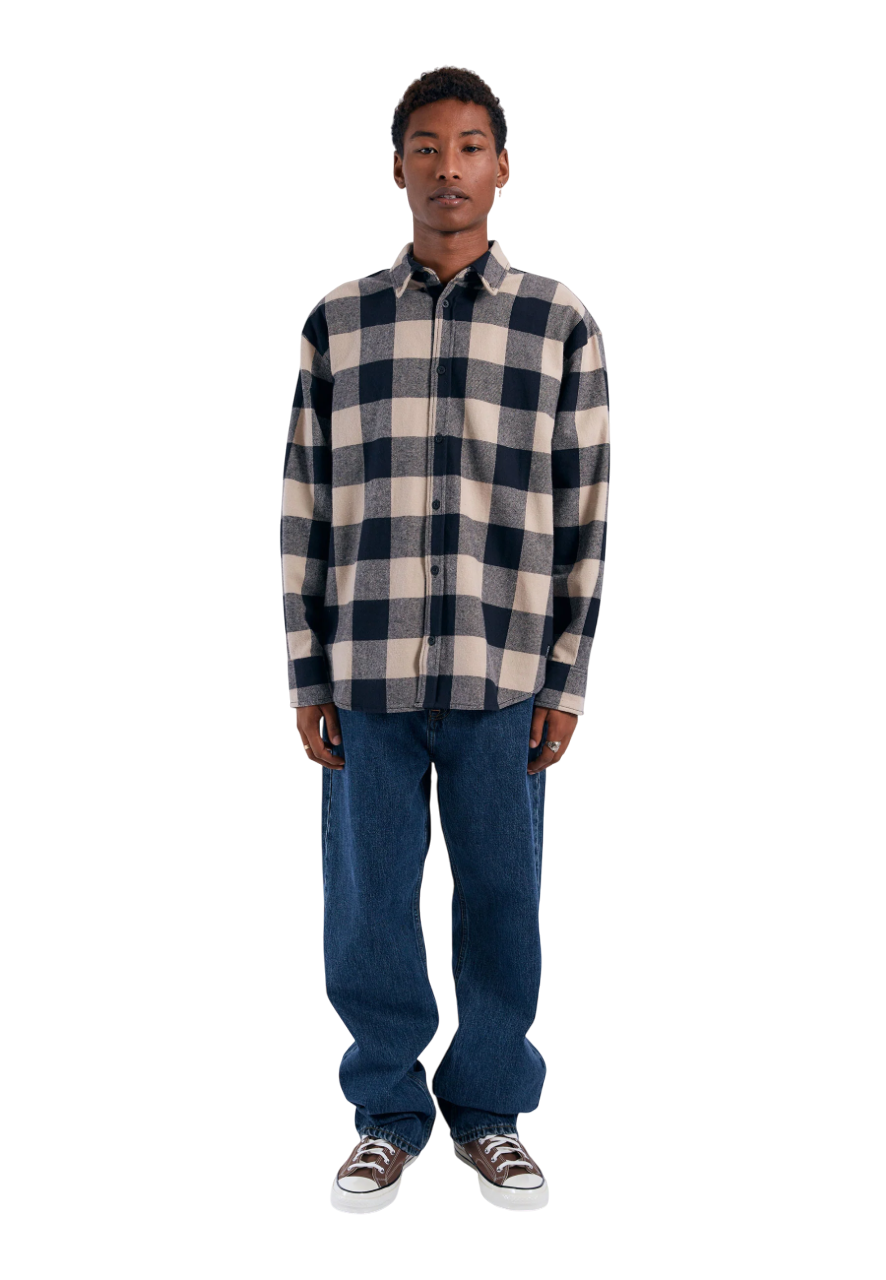 Ray Shirt - Pale Taupe Check