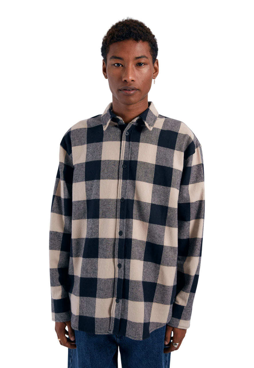 Ray Shirt - Pale Taupe Check