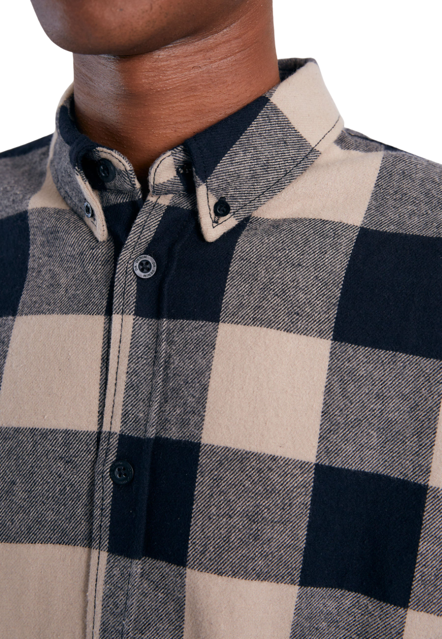 Ray Shirt - Pale Taupe Check