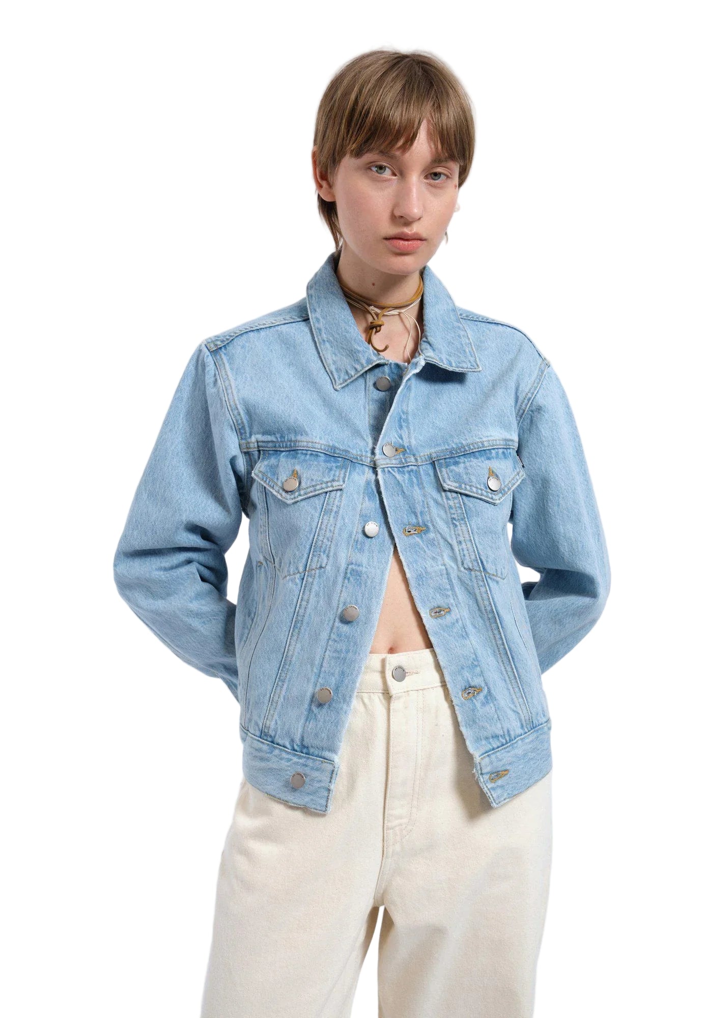 Joey Trucker Jacket - Stream Light Retro