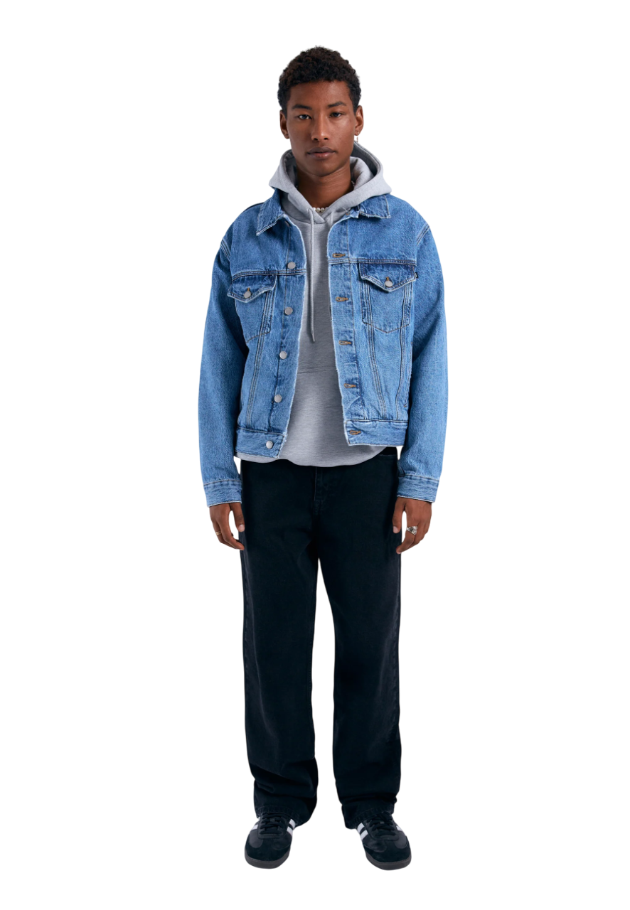 Joey Trucker Jacket - Stream Sky Retro