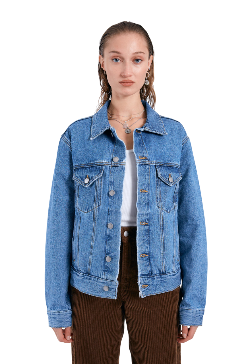 Joey Trucker Jacket - Stream Sky Retro