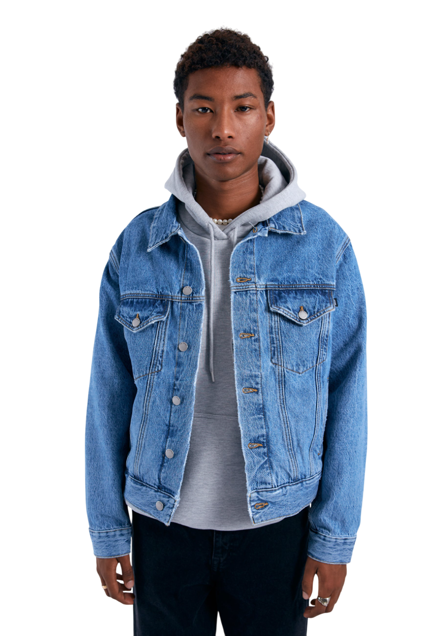 Joey Trucker Jacket - Stream Sky Retro