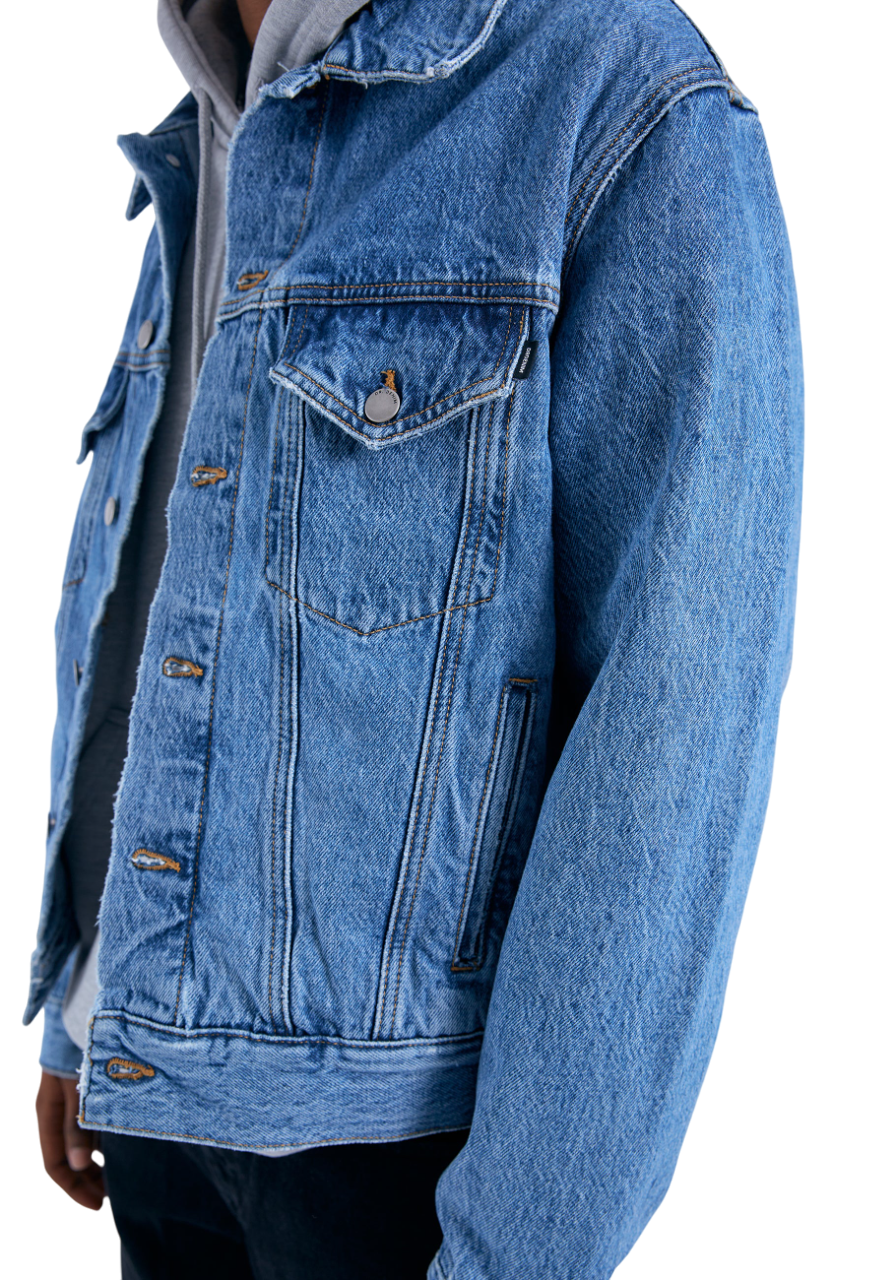 Joey Trucker Jacket - Stream Sky Retro