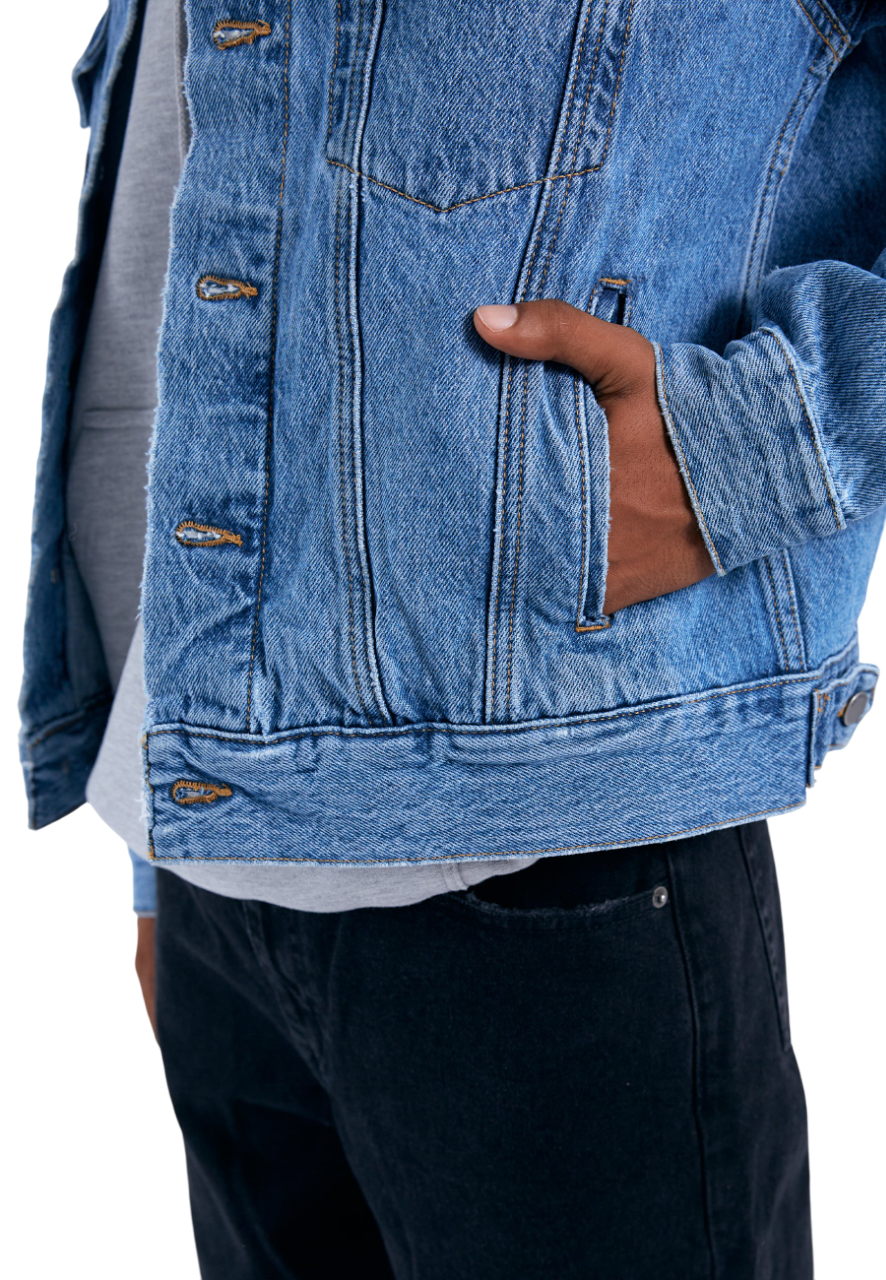 Joey Trucker Jacket - Stream Sky Retro