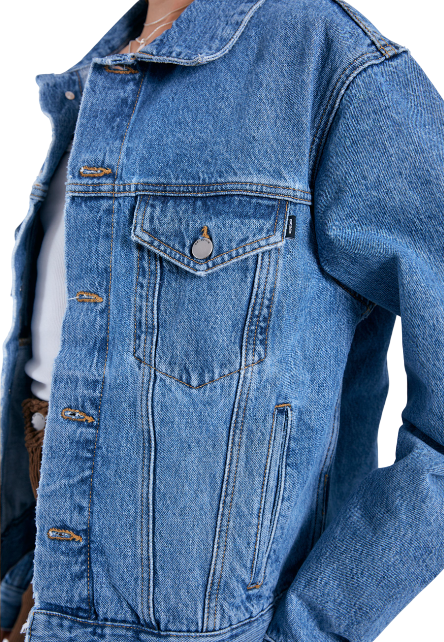 Joey Trucker Jacket - Stream Sky Retro