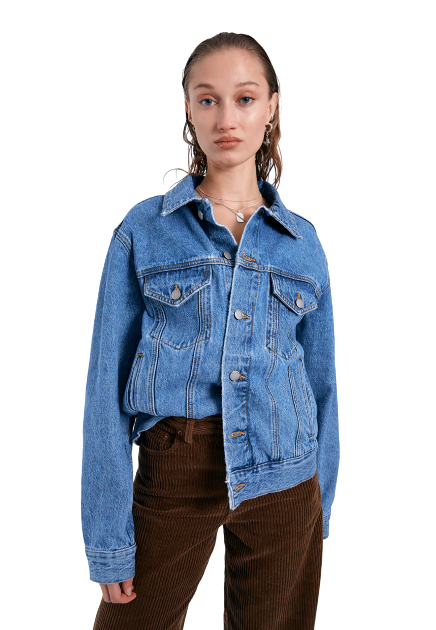 Joey Trucker Jacket - Stream Sky Retro