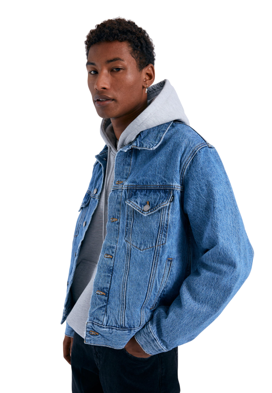 Joey Trucker Jacket - Stream Sky Retro