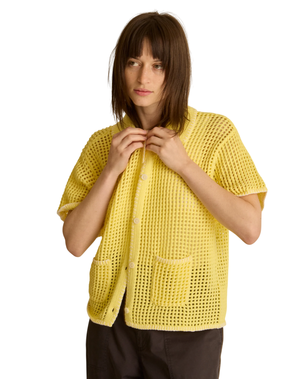 Pilar Crochet Sweater | Yellow Pear