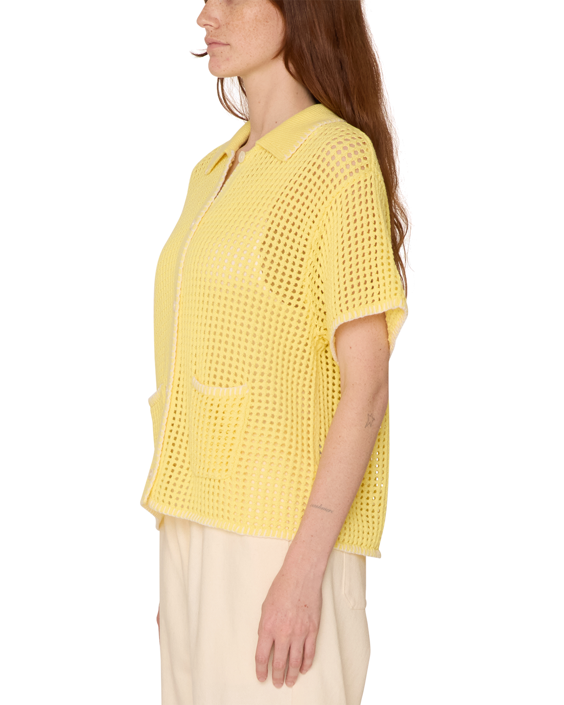 Pilar Crochet Sweater | Yellow Pear