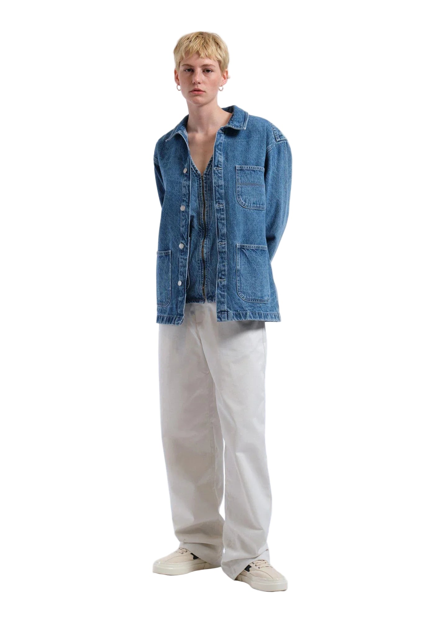 Devon Worker Jacket - Stream Sky Retro Contrast