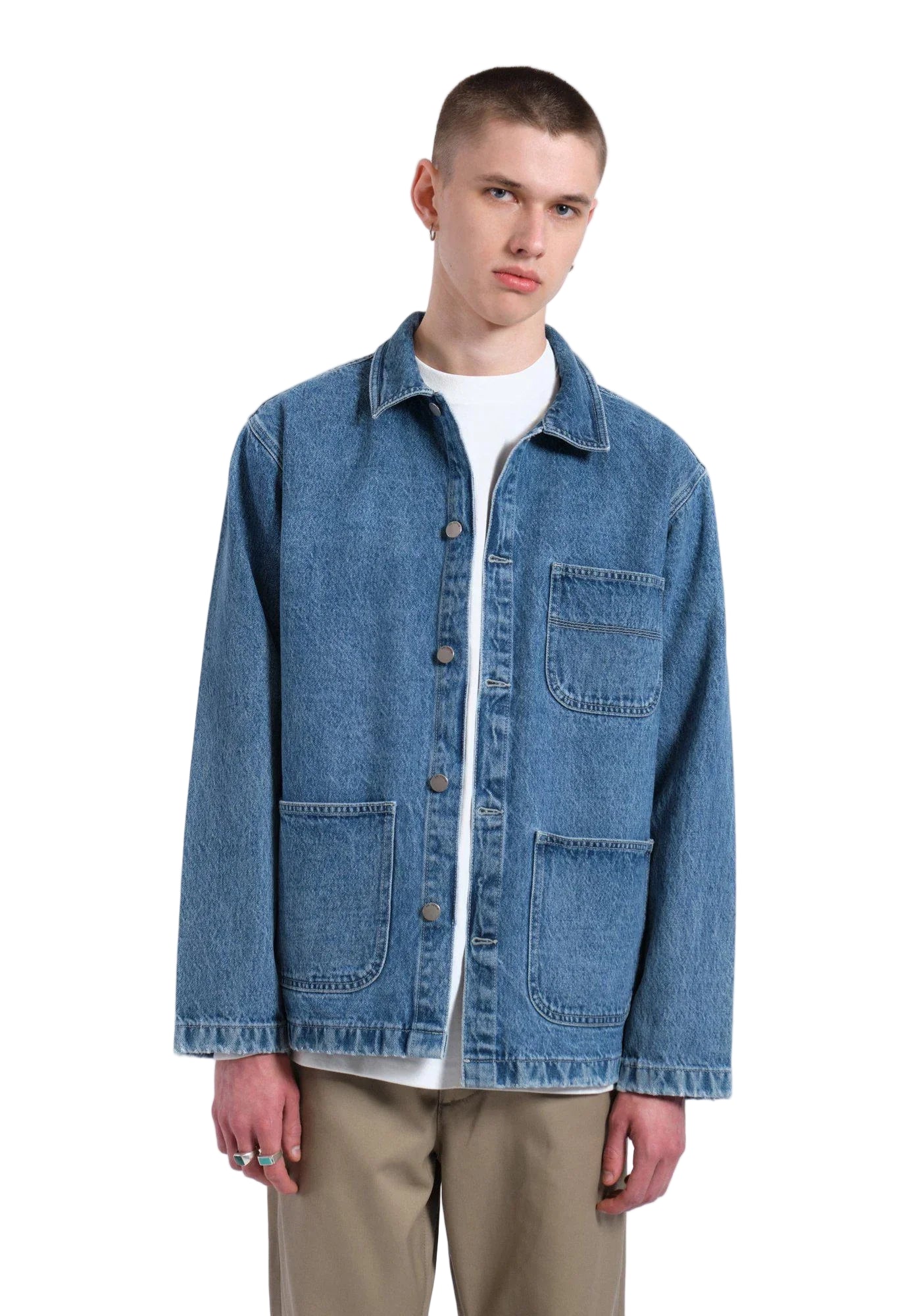Devon Worker Jacket - Stream Sky Retro Contrast