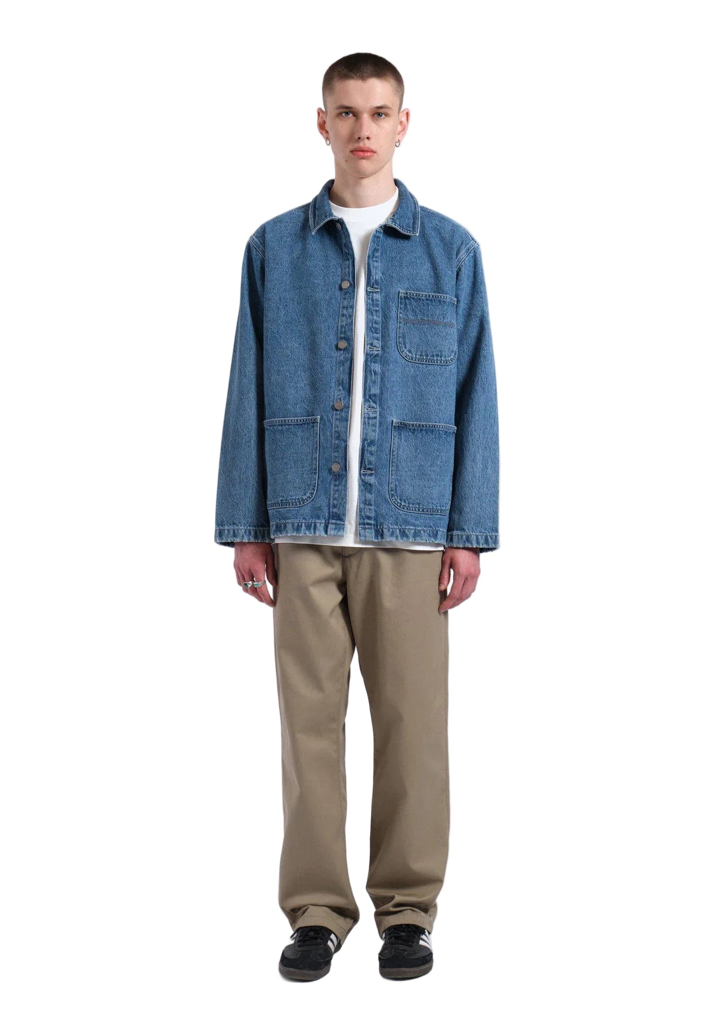 Devon Worker Jacket - Stream Sky Retro Contrast