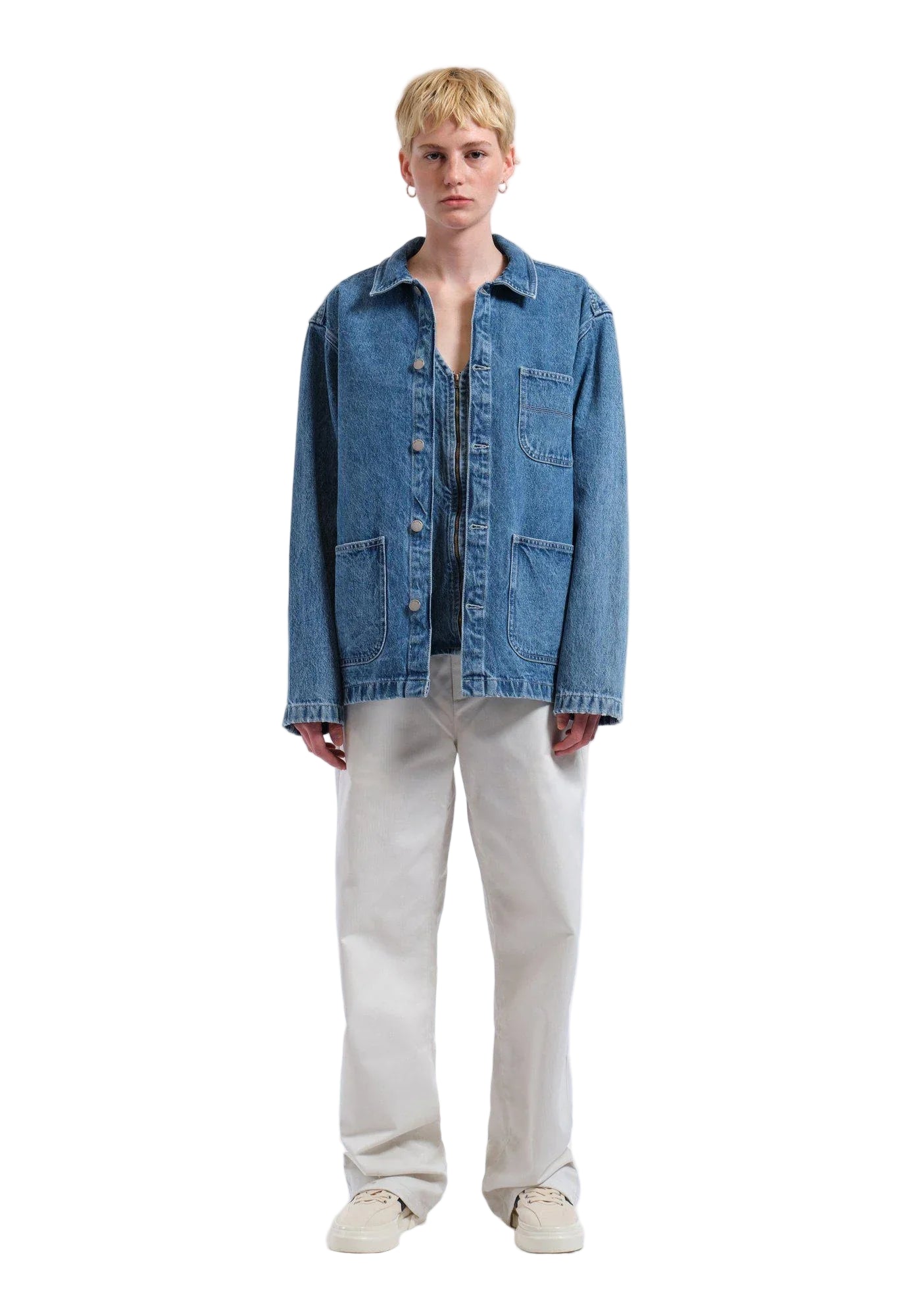 Devon Worker Jacket - Stream Sky Retro Contrast