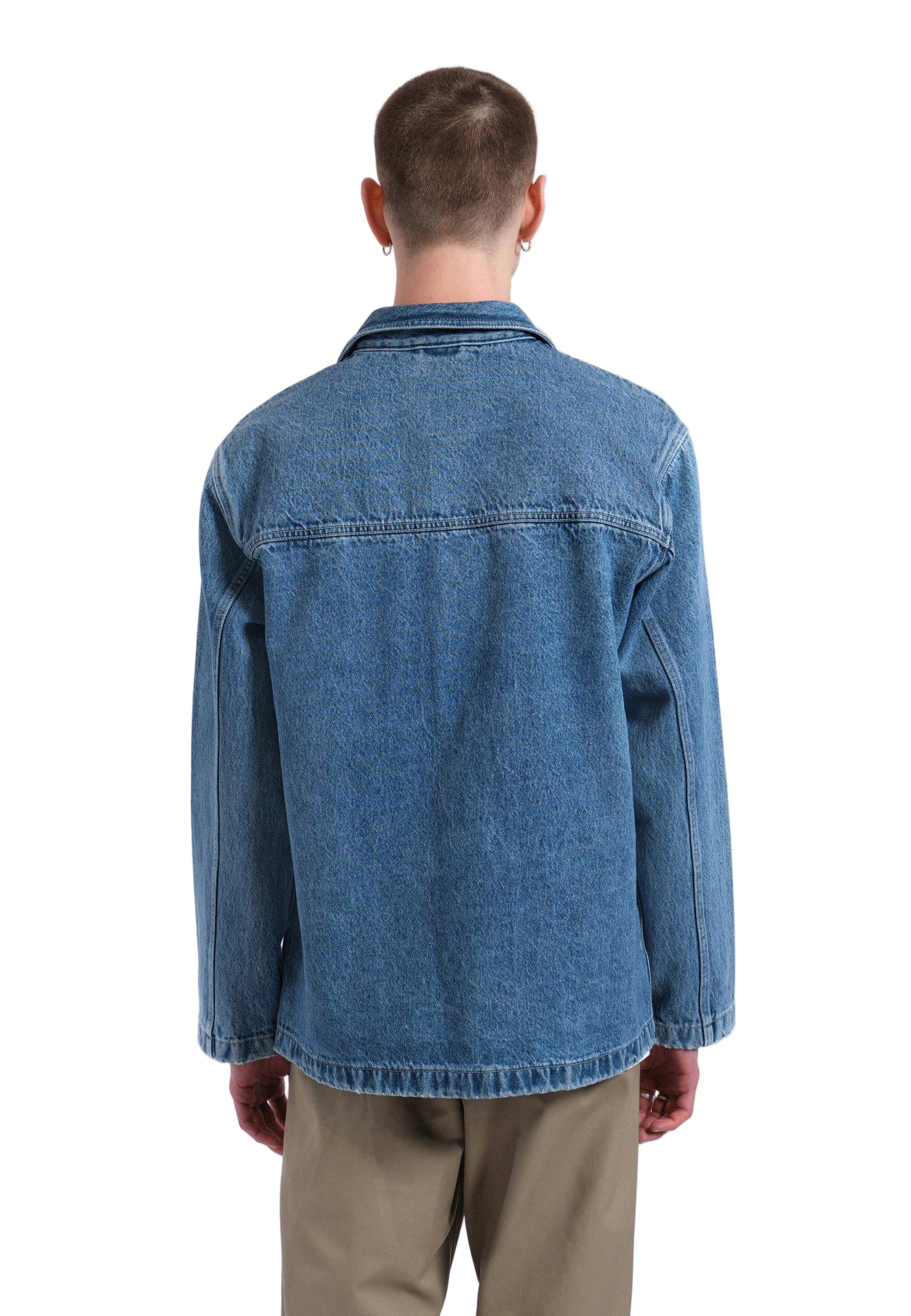 Devon Worker Jacket - Stream Sky Retro Contrast