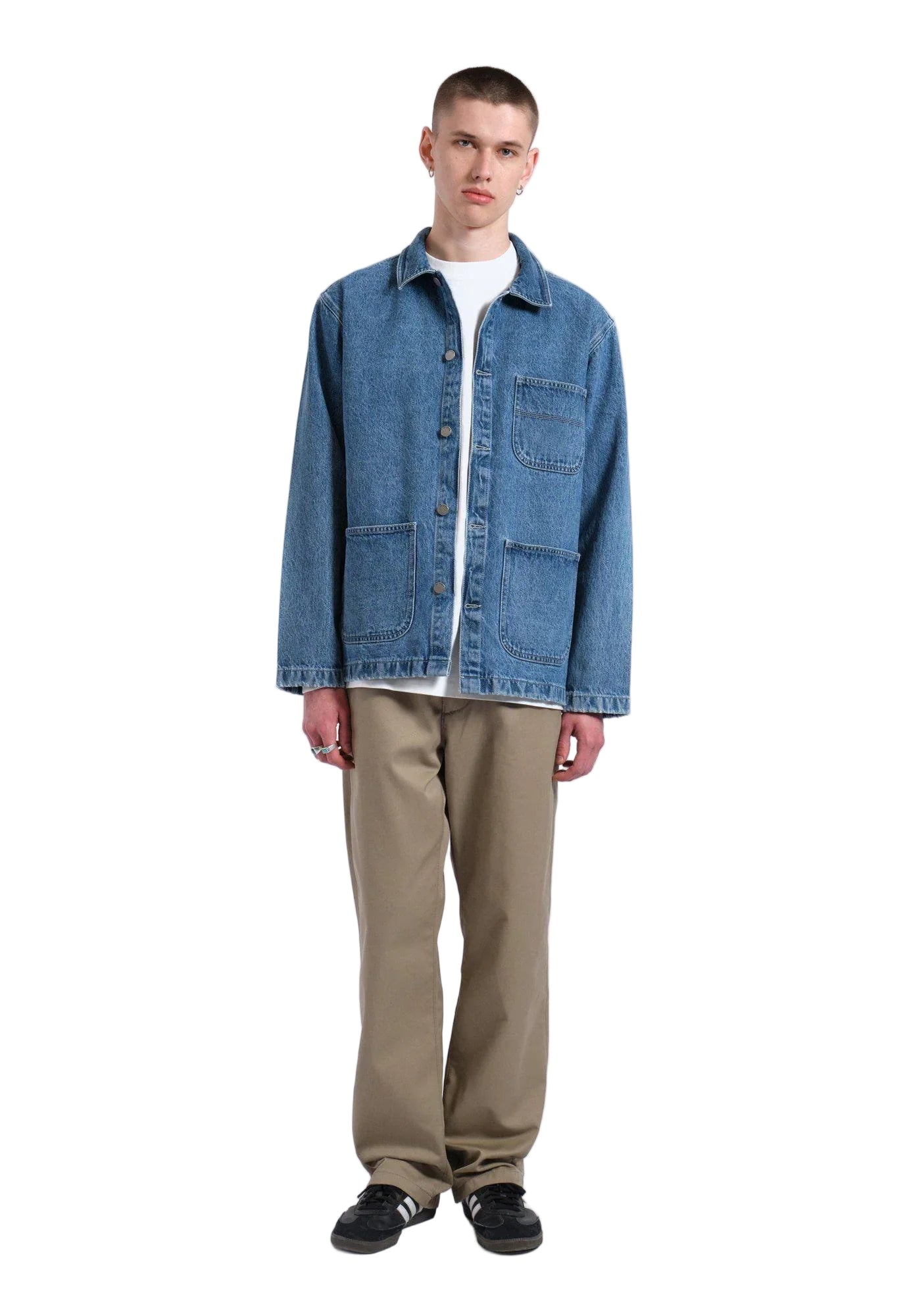 Devon Worker Jacket - Stream Sky Retro Contrast