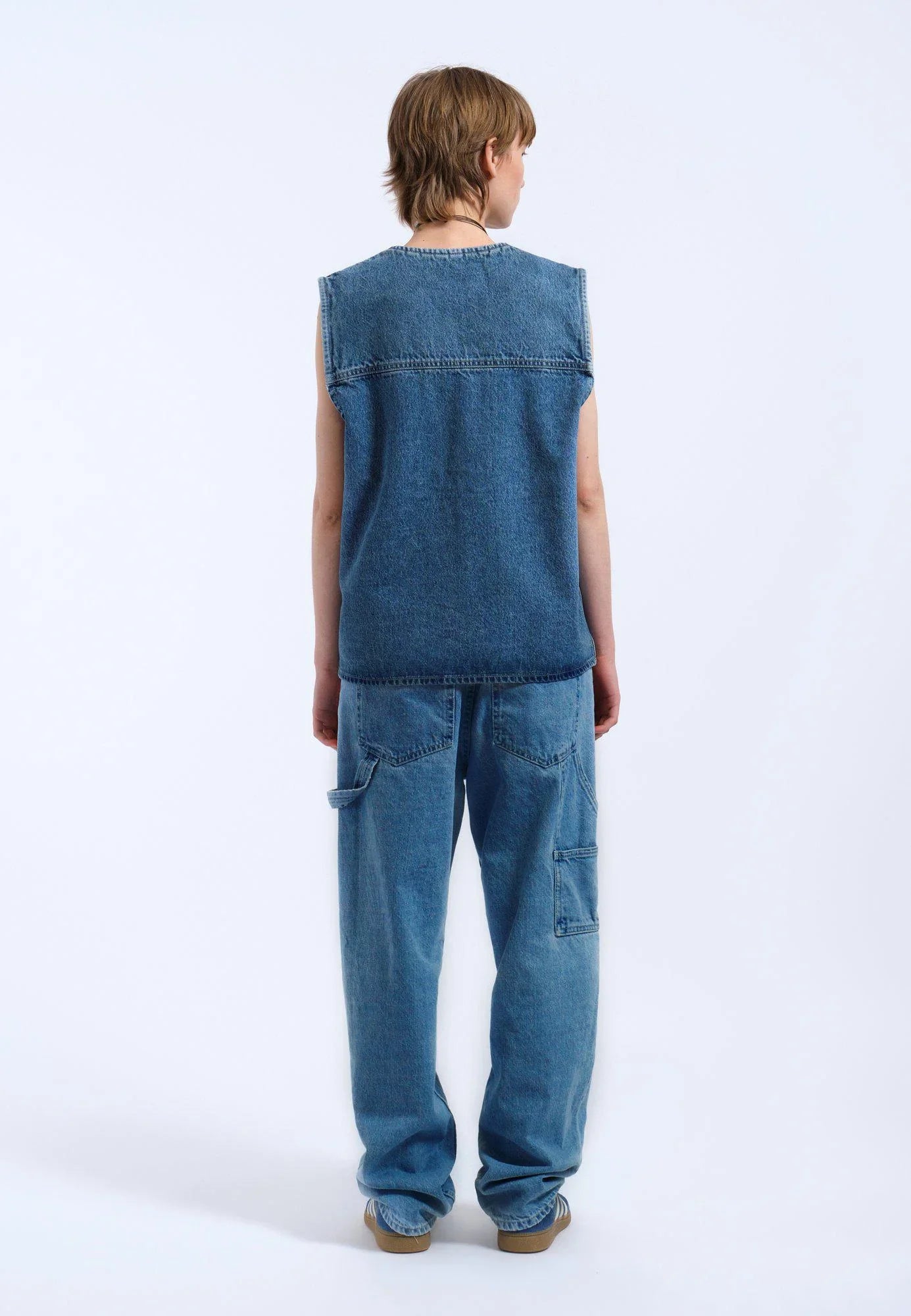 Denver Worker Vest - Stream Sky Retro Contrast