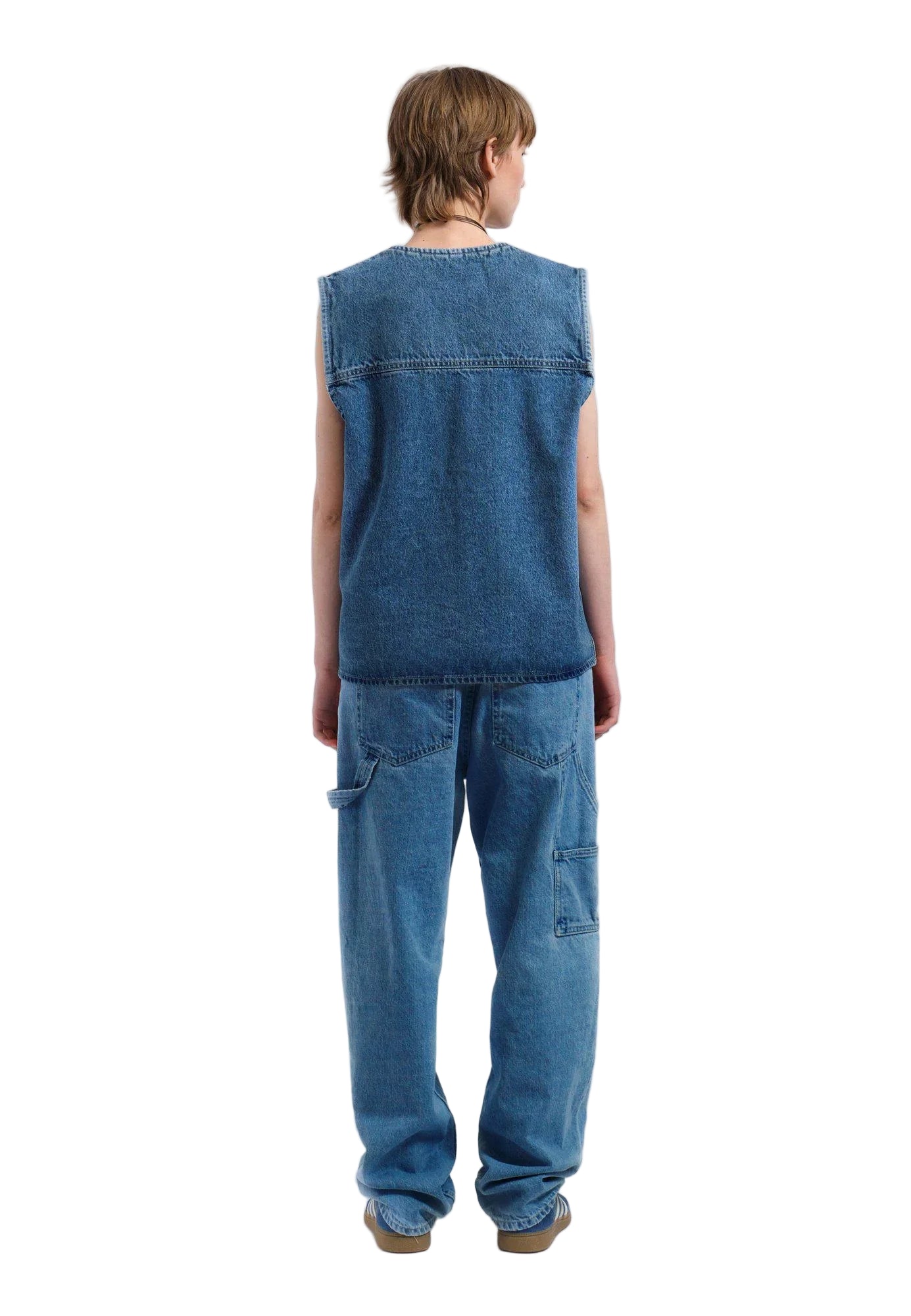 Denver Worker Vest - Stream Sky Retro Contrast