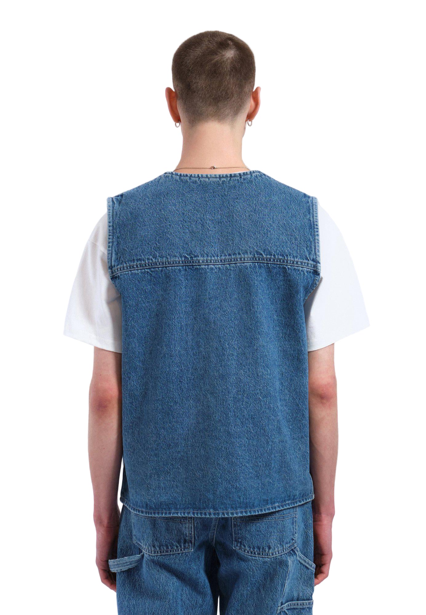 Denver Worker Vest - Stream Sky Retro Contrast
