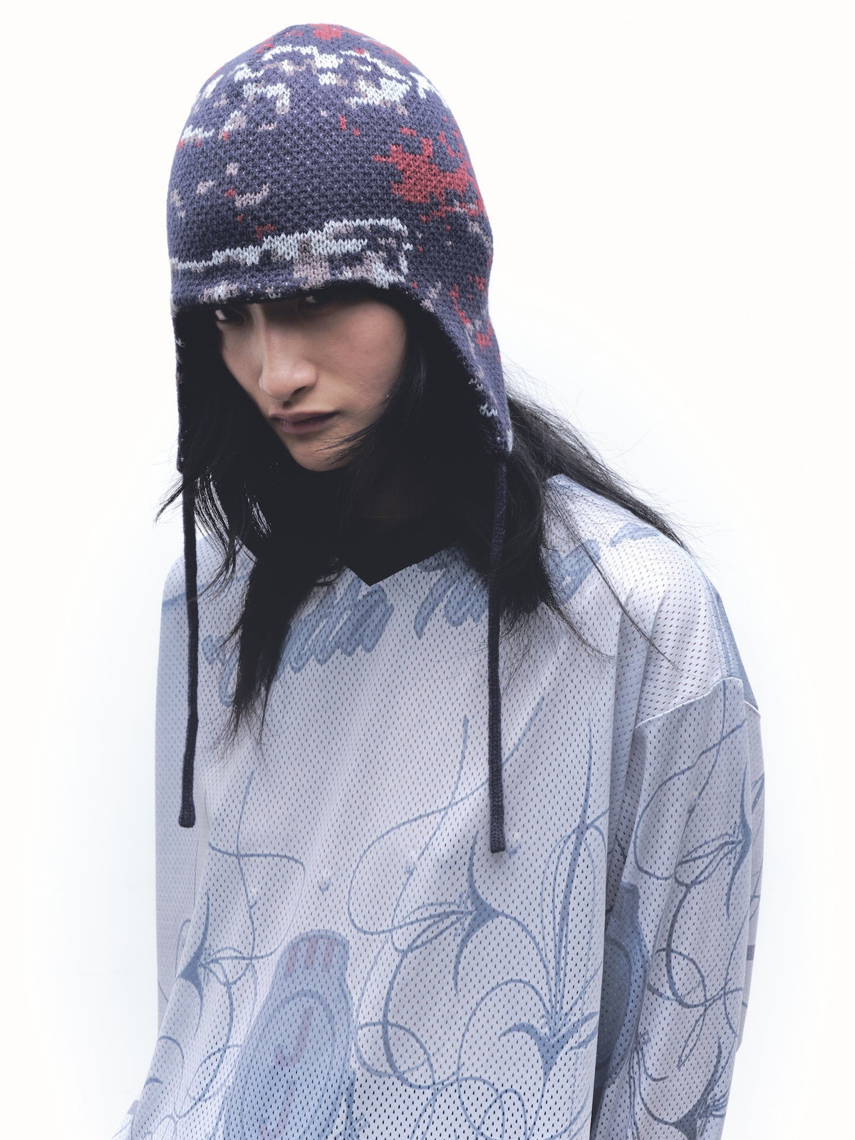 Static Tie Up Beanie | Black