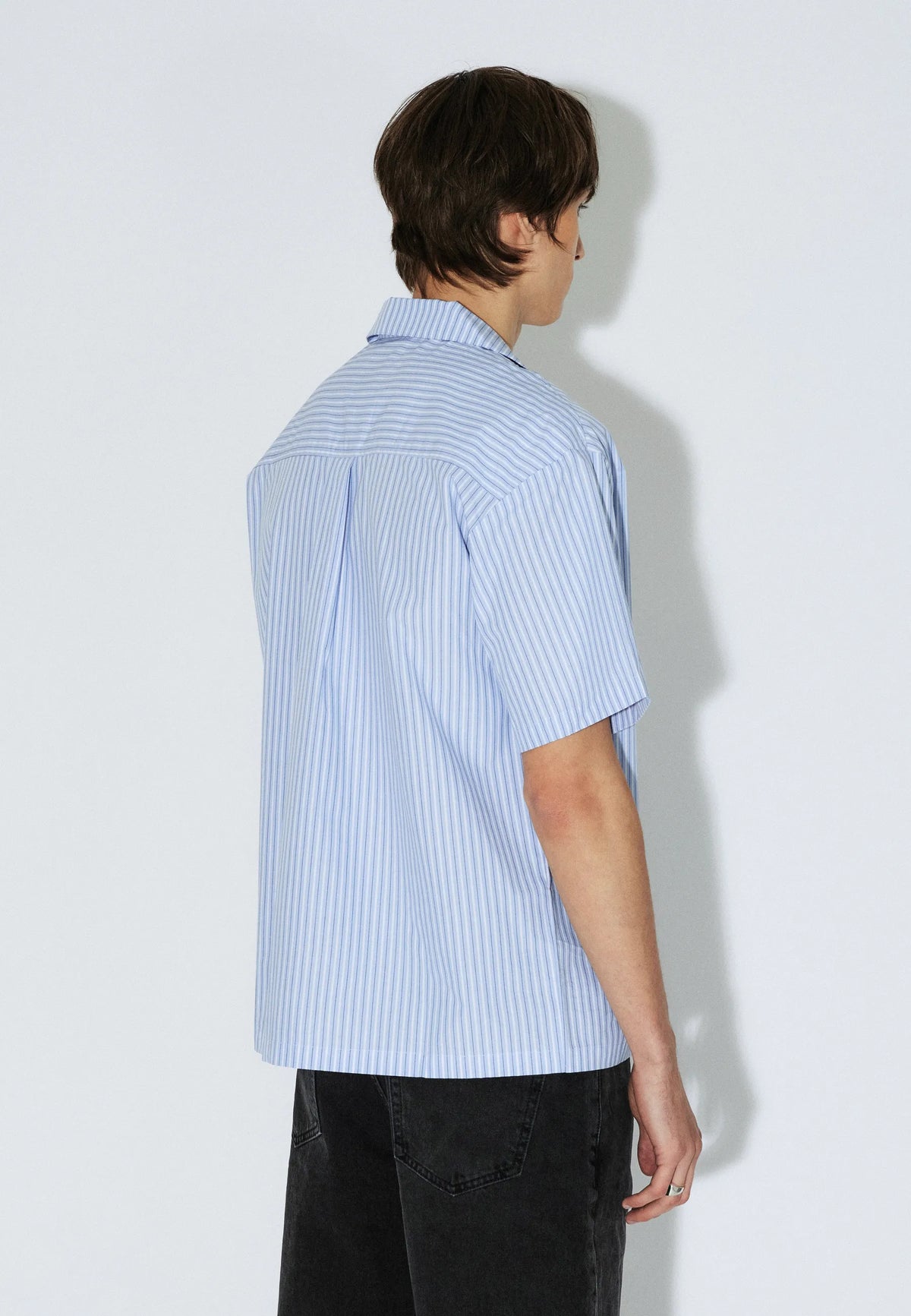 Mile Shirt | Lt Blue Stripe Mono