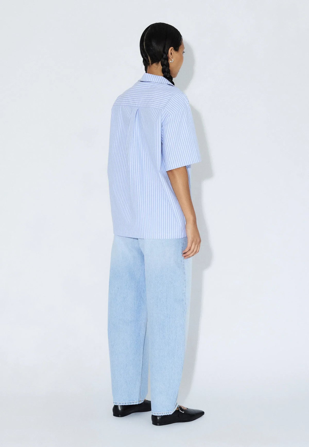 Mile Shirt | Lt Blue Stripe Mono