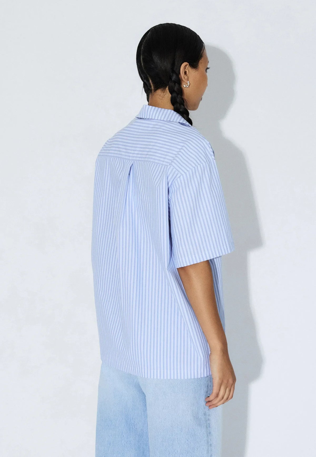 Mile Shirt | Lt Blue Stripe Mono