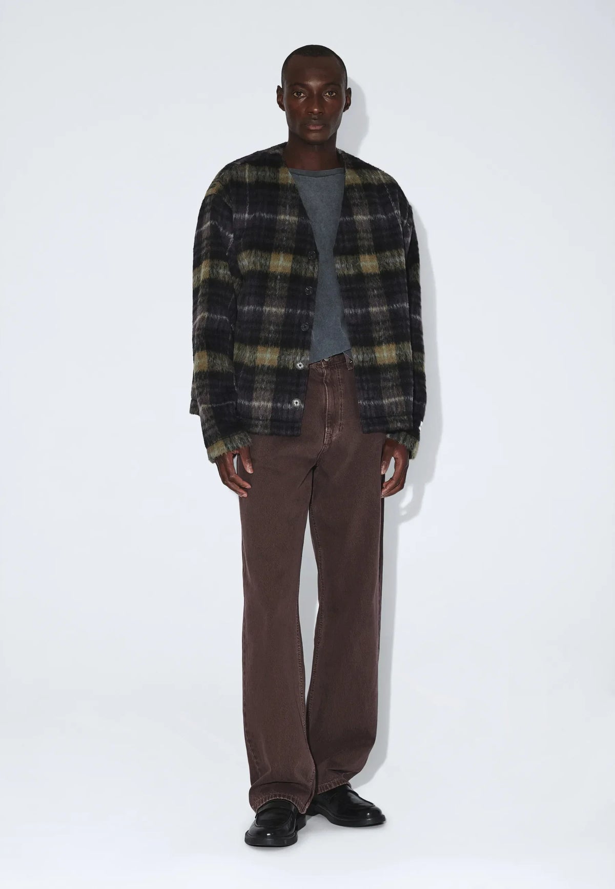 Julian Cardigan | Black Olive Check
