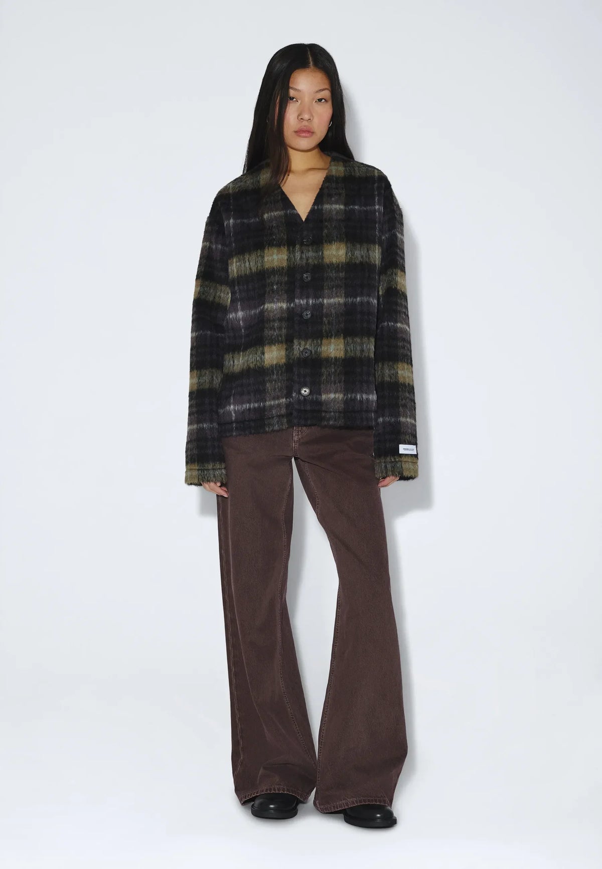 Julian Cardigan | Black Olive Check