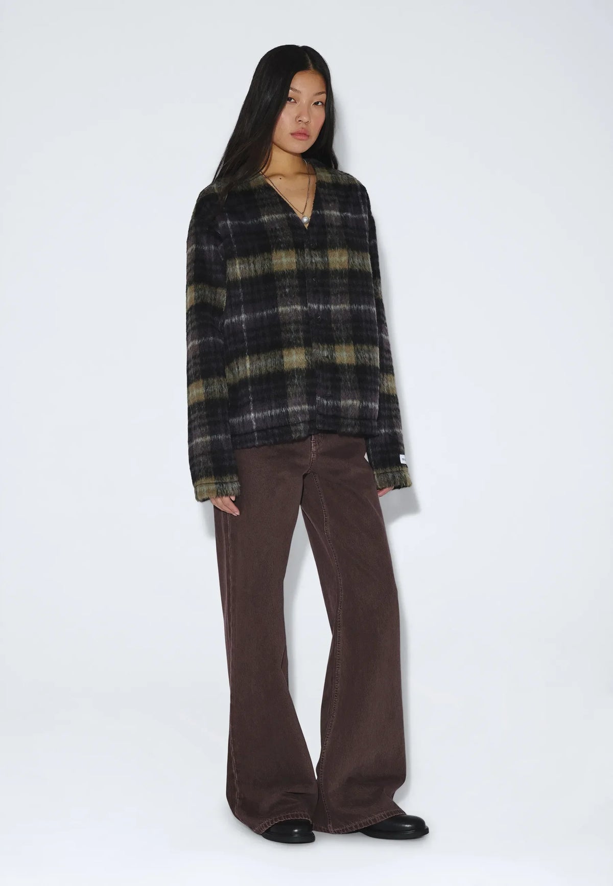 Julian Cardigan | Black Olive Check