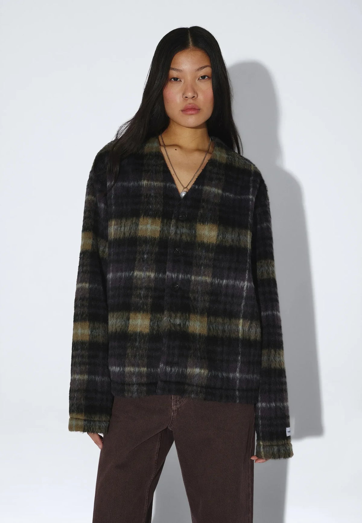 Julian Cardigan | Black Olive Check