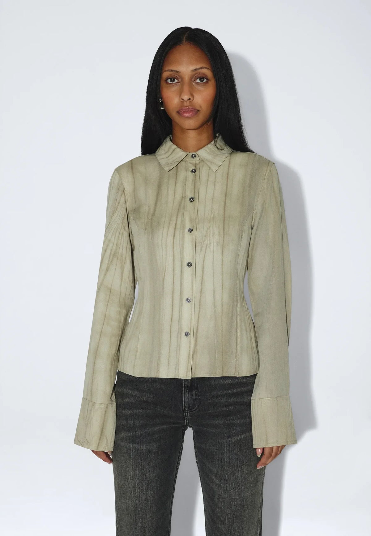 Mila Seam Shirt | Washed Beige
