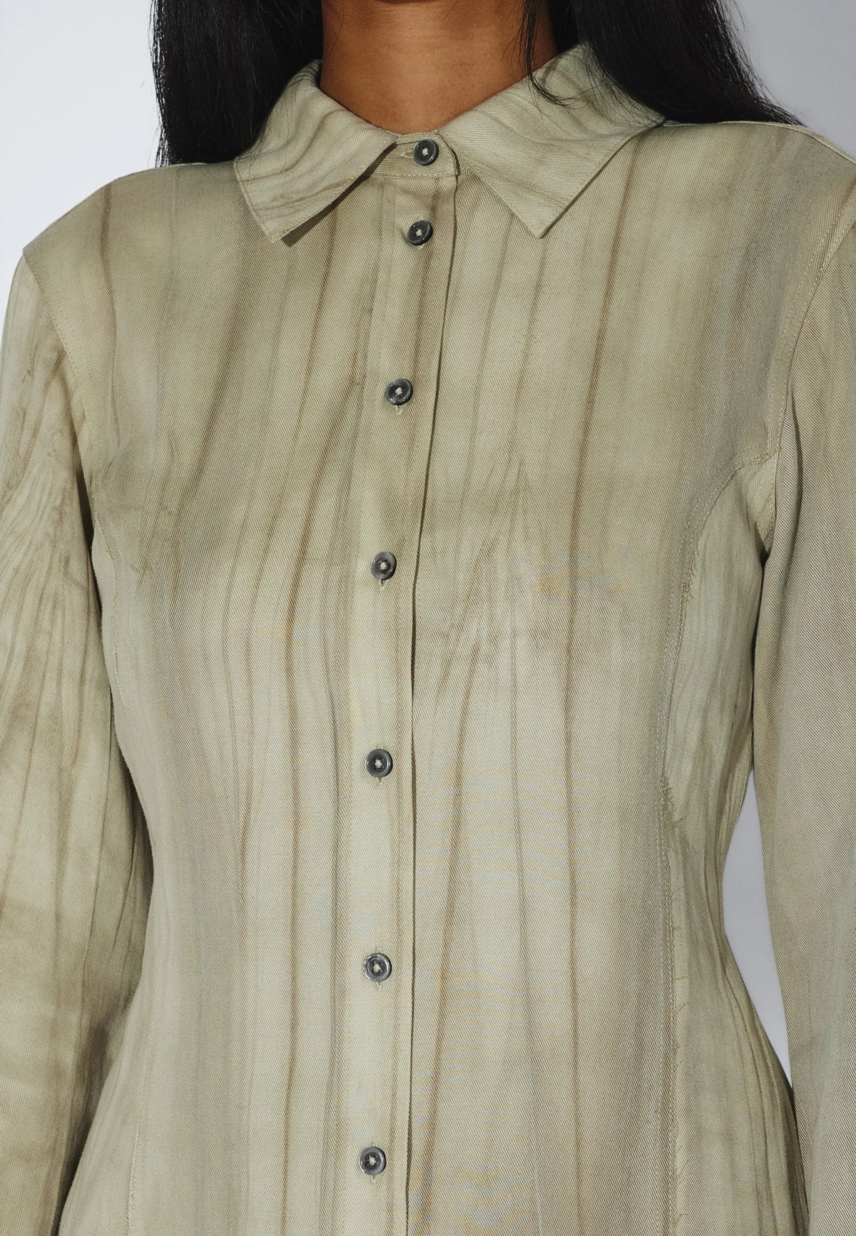 Mila Seam Shirt | Washed Beige