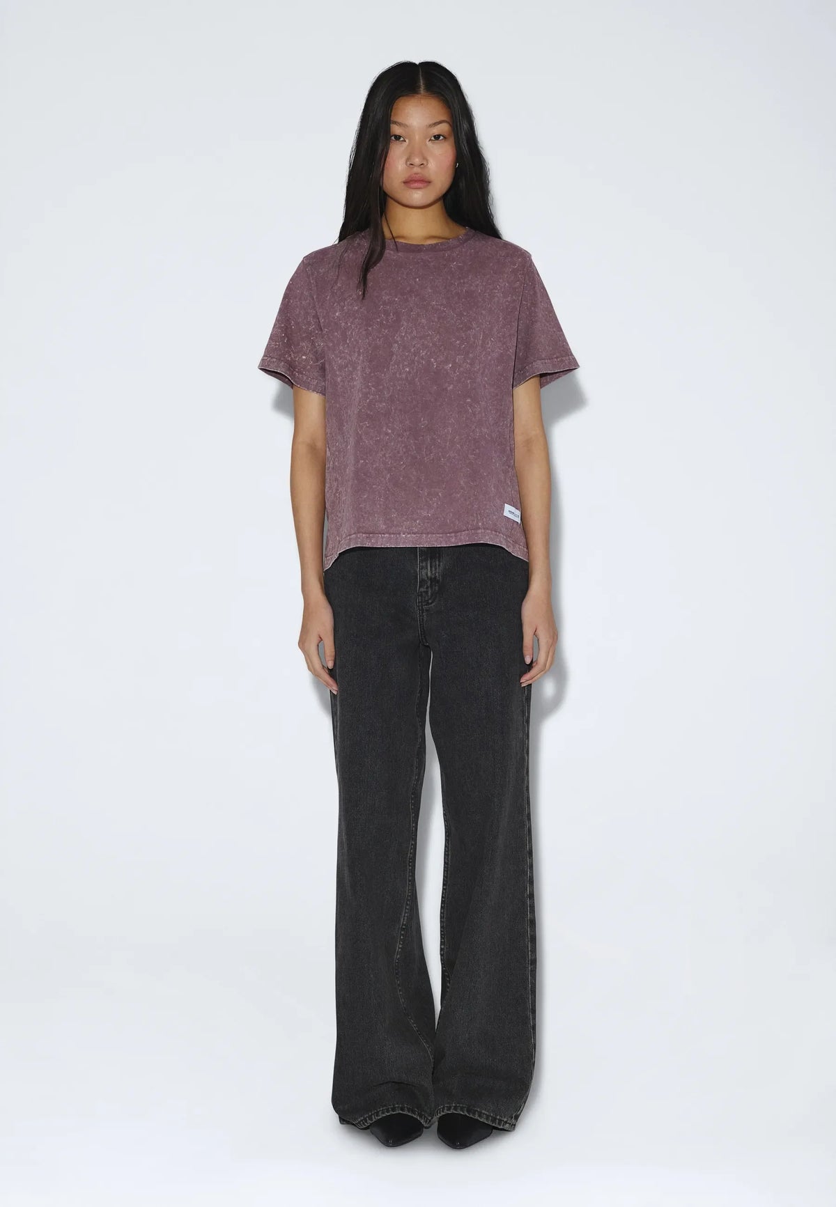 Talia Seam Tee | Aubergine Tie Dye