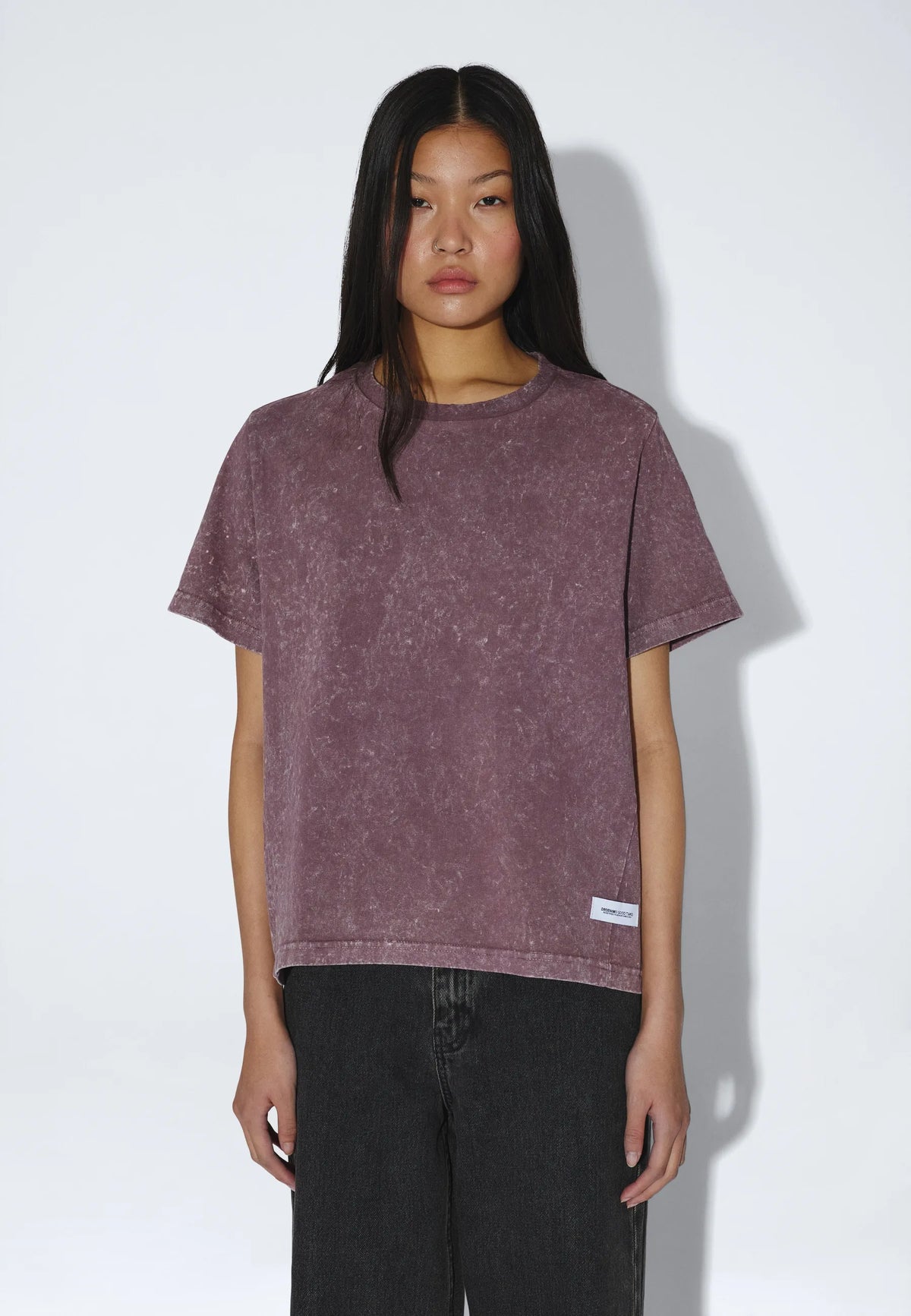 Talia Seam Tee | Aubergine Tie Dye