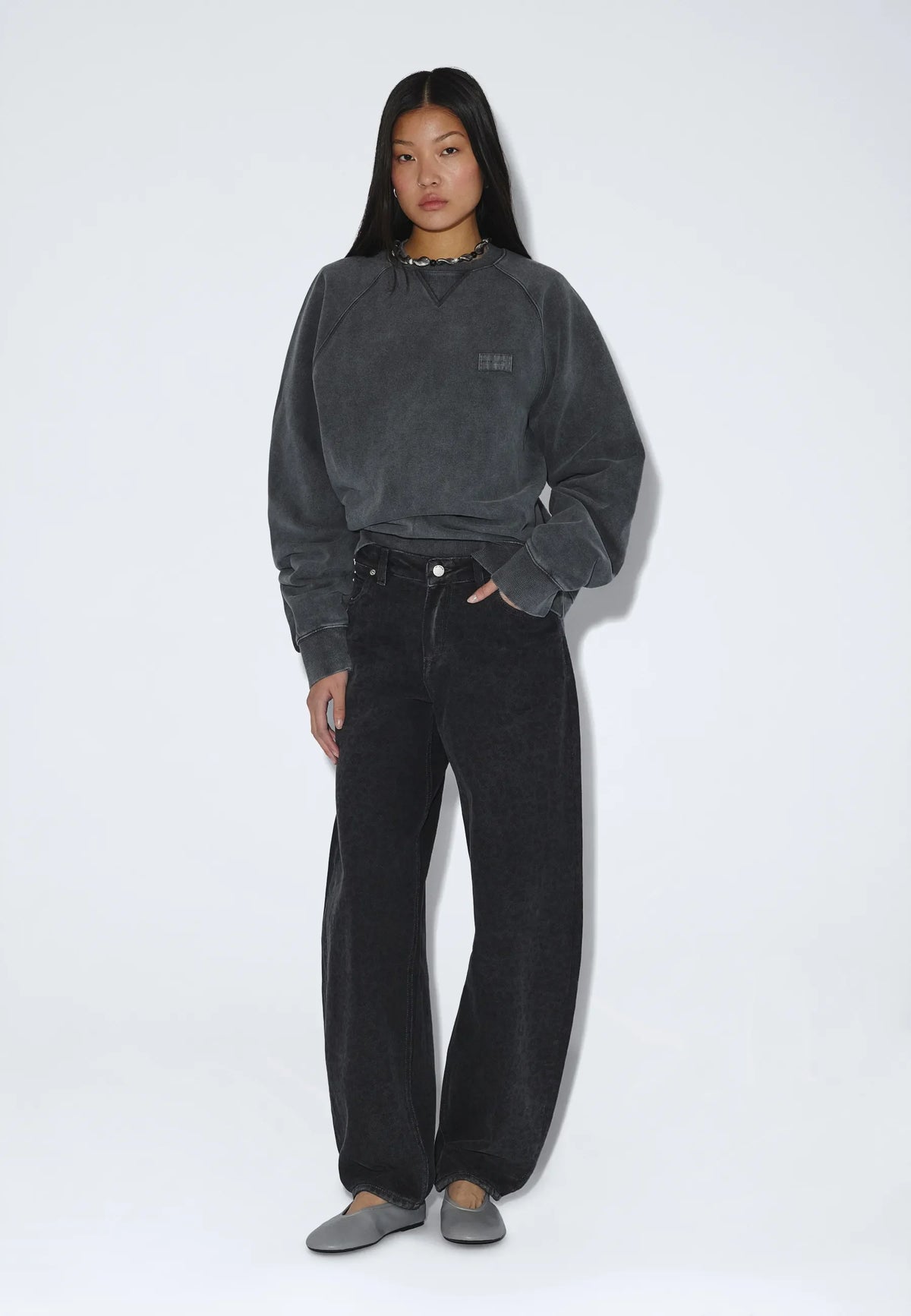 Andie Sweater | Grey Black Overdye