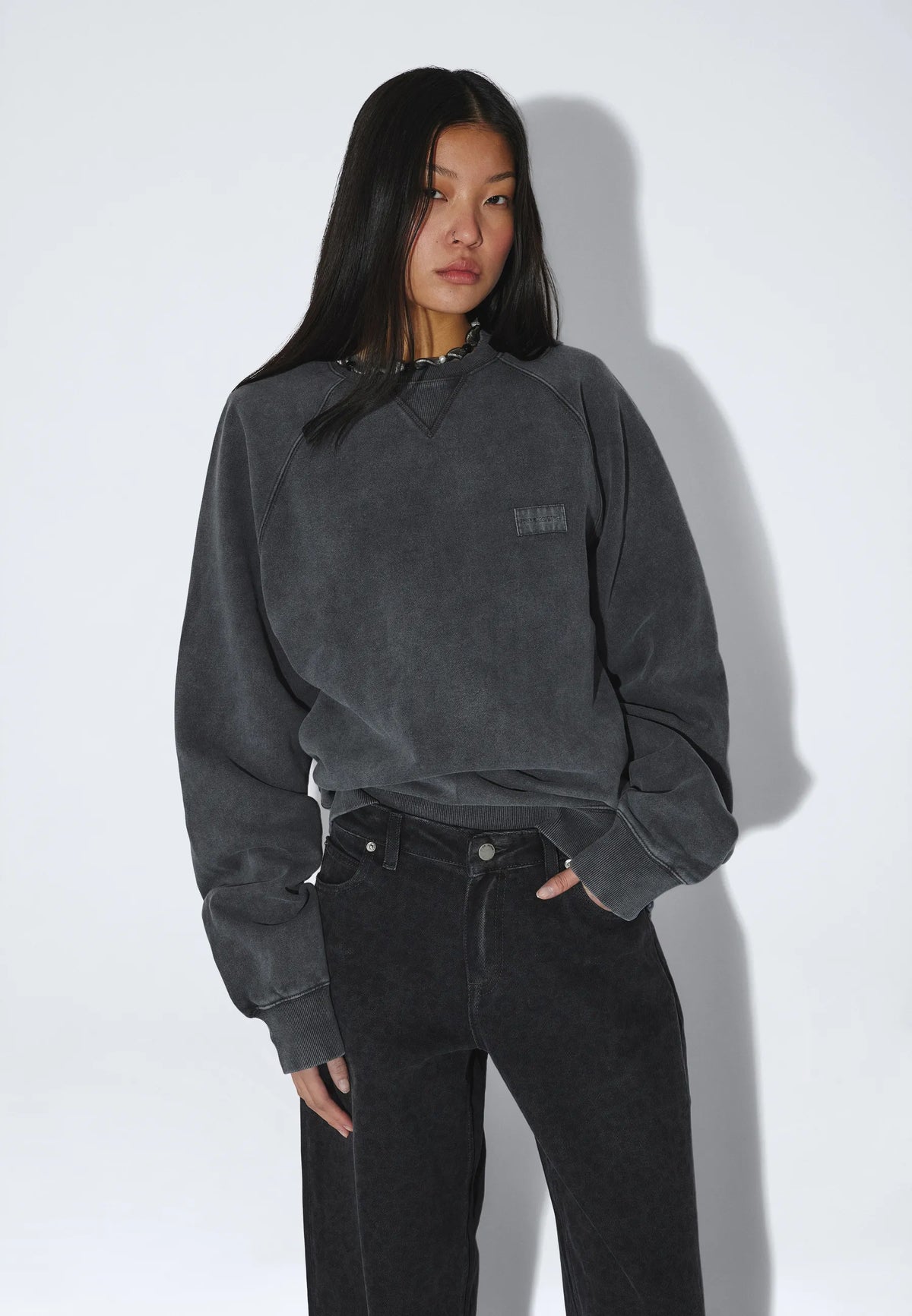 Andie Sweater | Grey Black Overdye