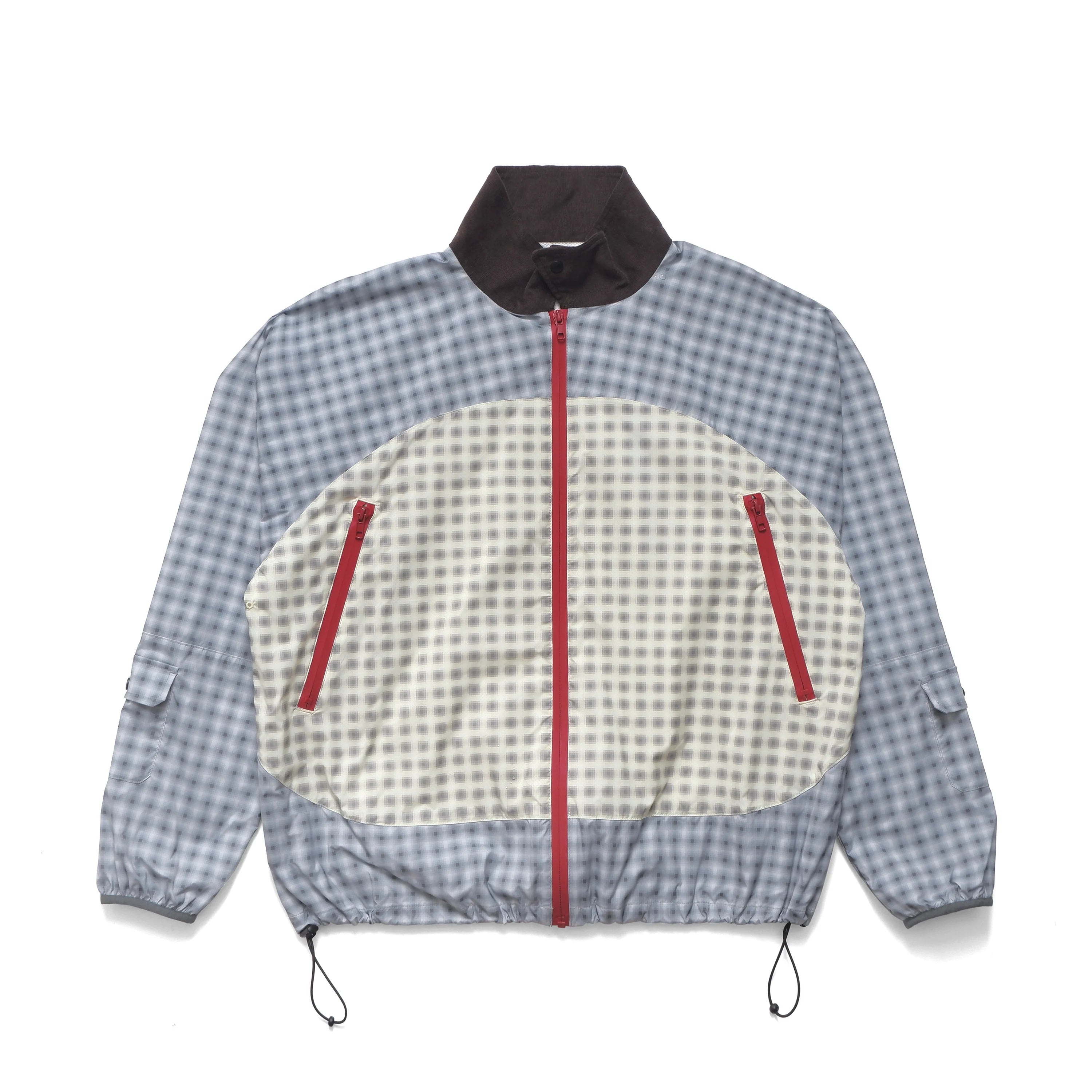 Double Plaid Windbreaker Jacket | Multicolor