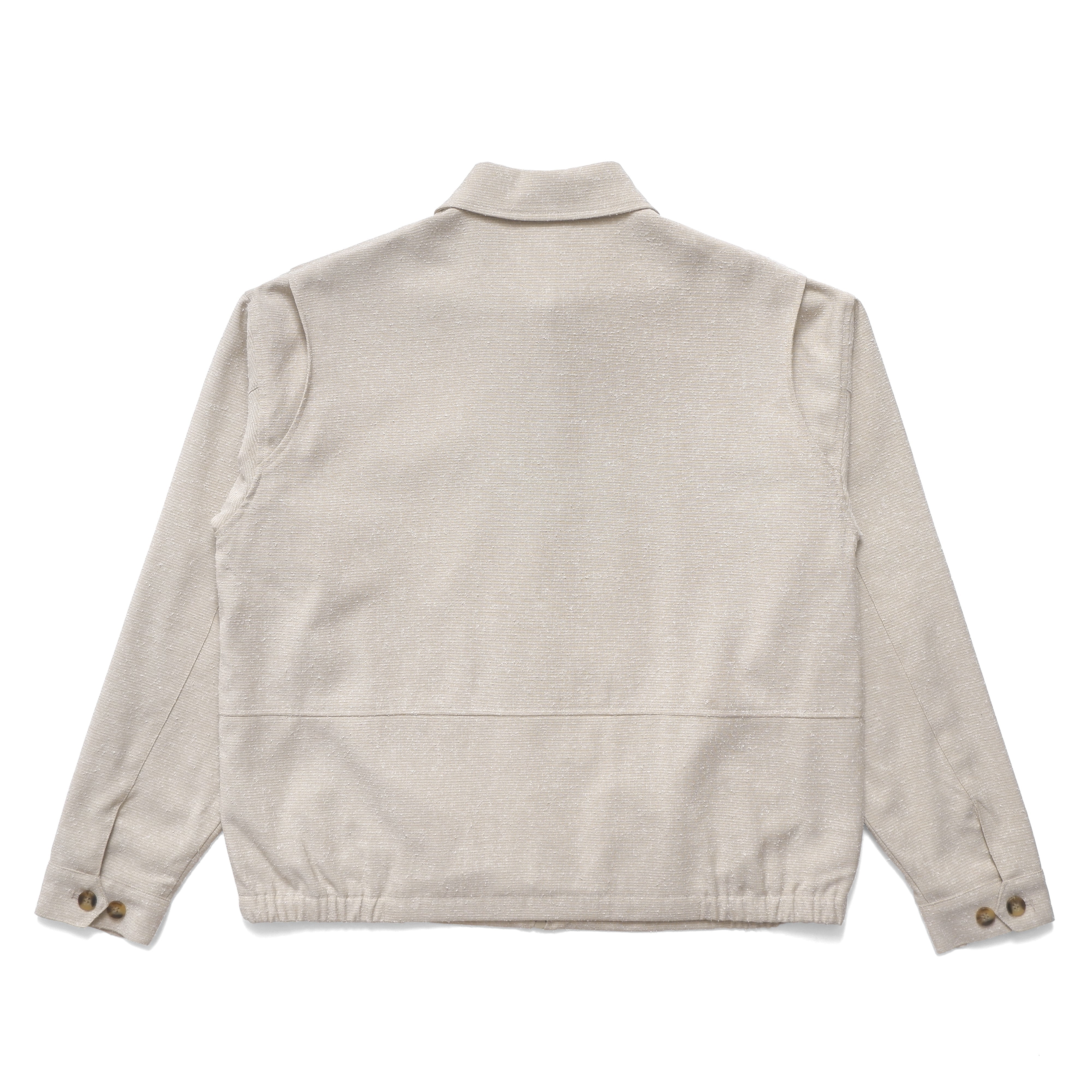 Metalwood Cotton Blouson | Natural