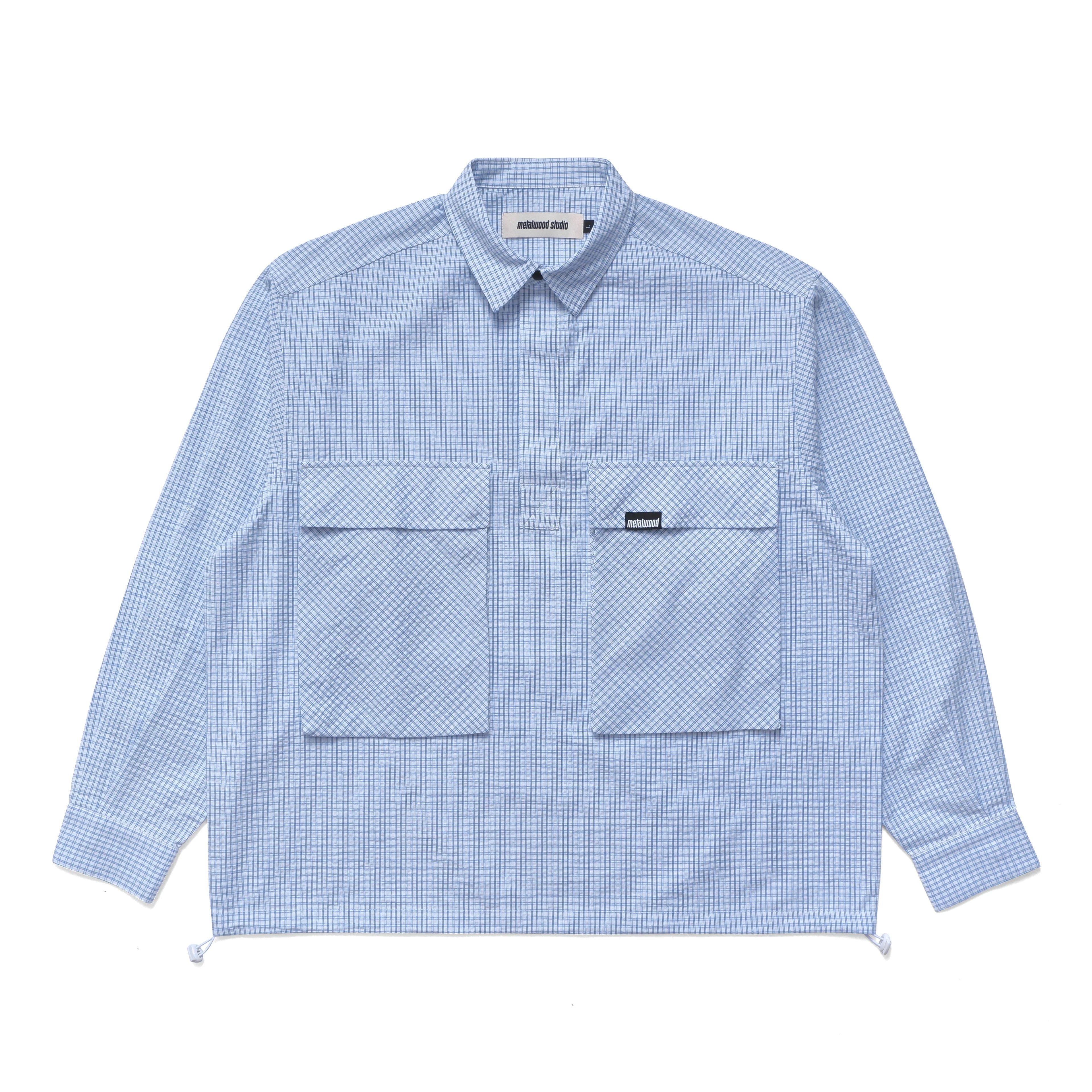 Plaid Tactical Overshirt | White/Blue