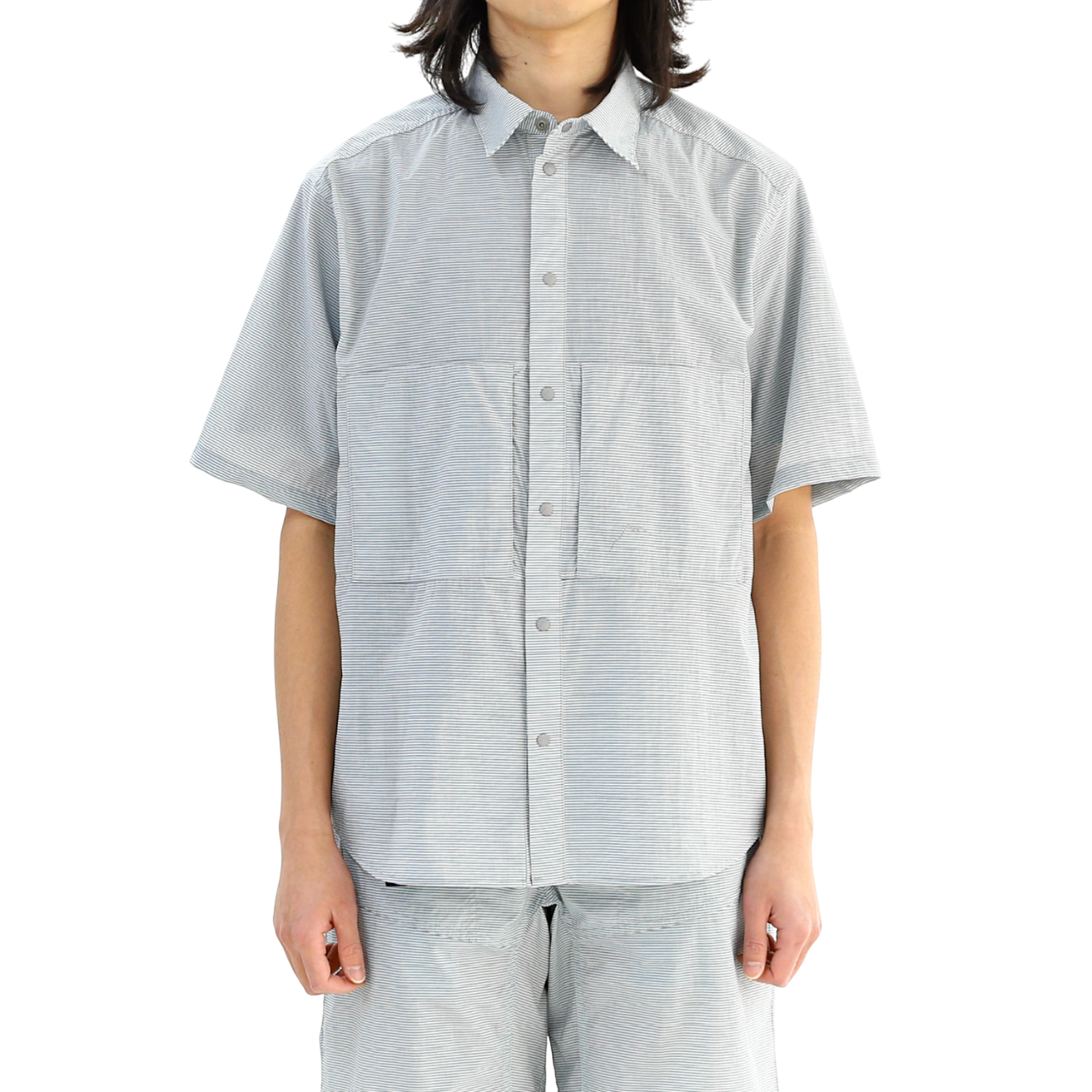 Chk 2pocket Short Sleeve Shirts | Light Grey
