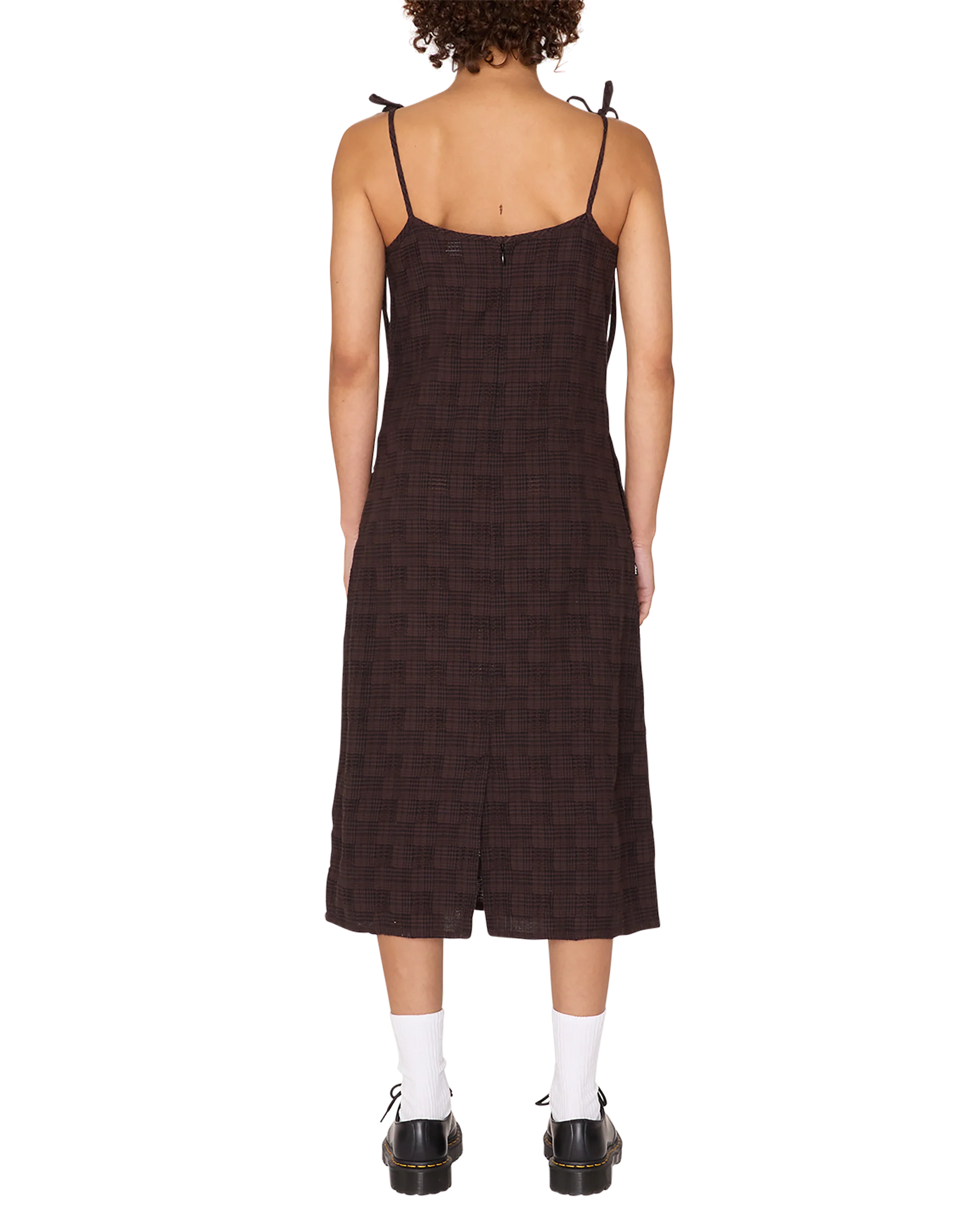 Vivian Plaid Dress | Java Brown