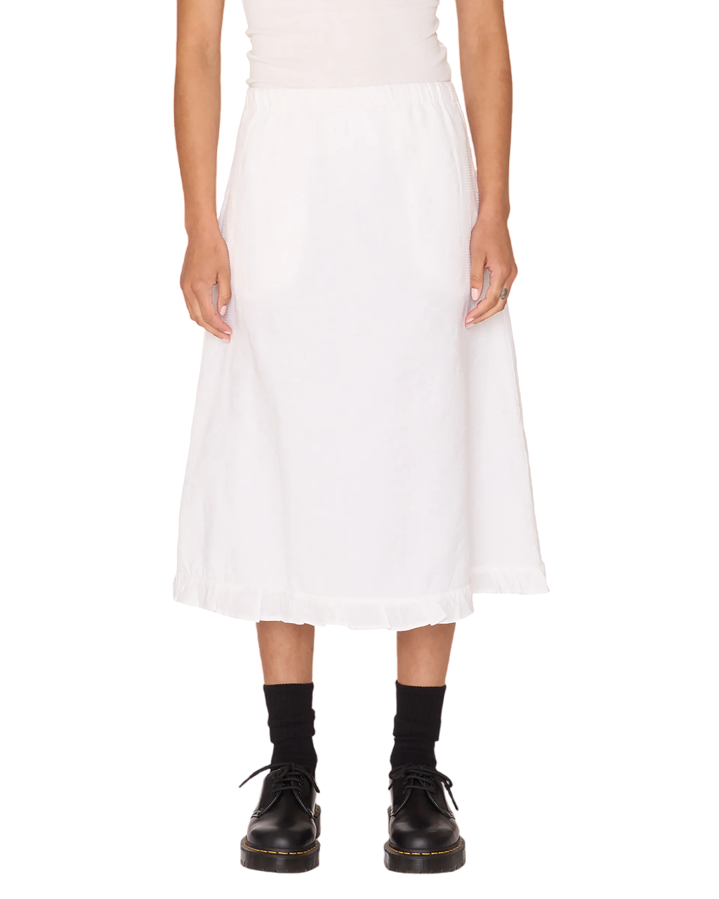 Manor Jacquard Skirt | White